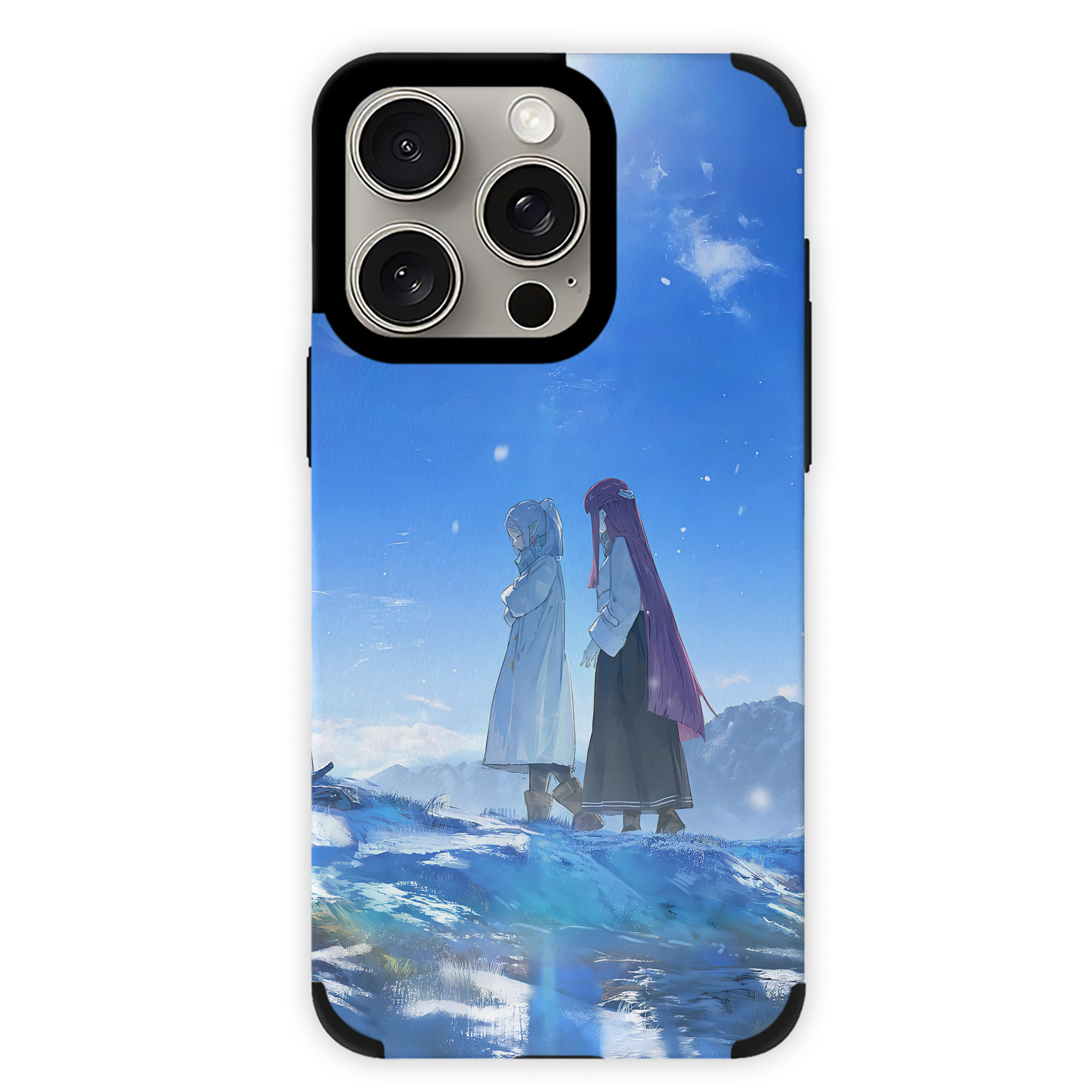（画像用） 葬送のフリーレン Frieren 【iPhone15ProMax対応】 PUレザー スマホケース 耐衝撃＆黄変防止