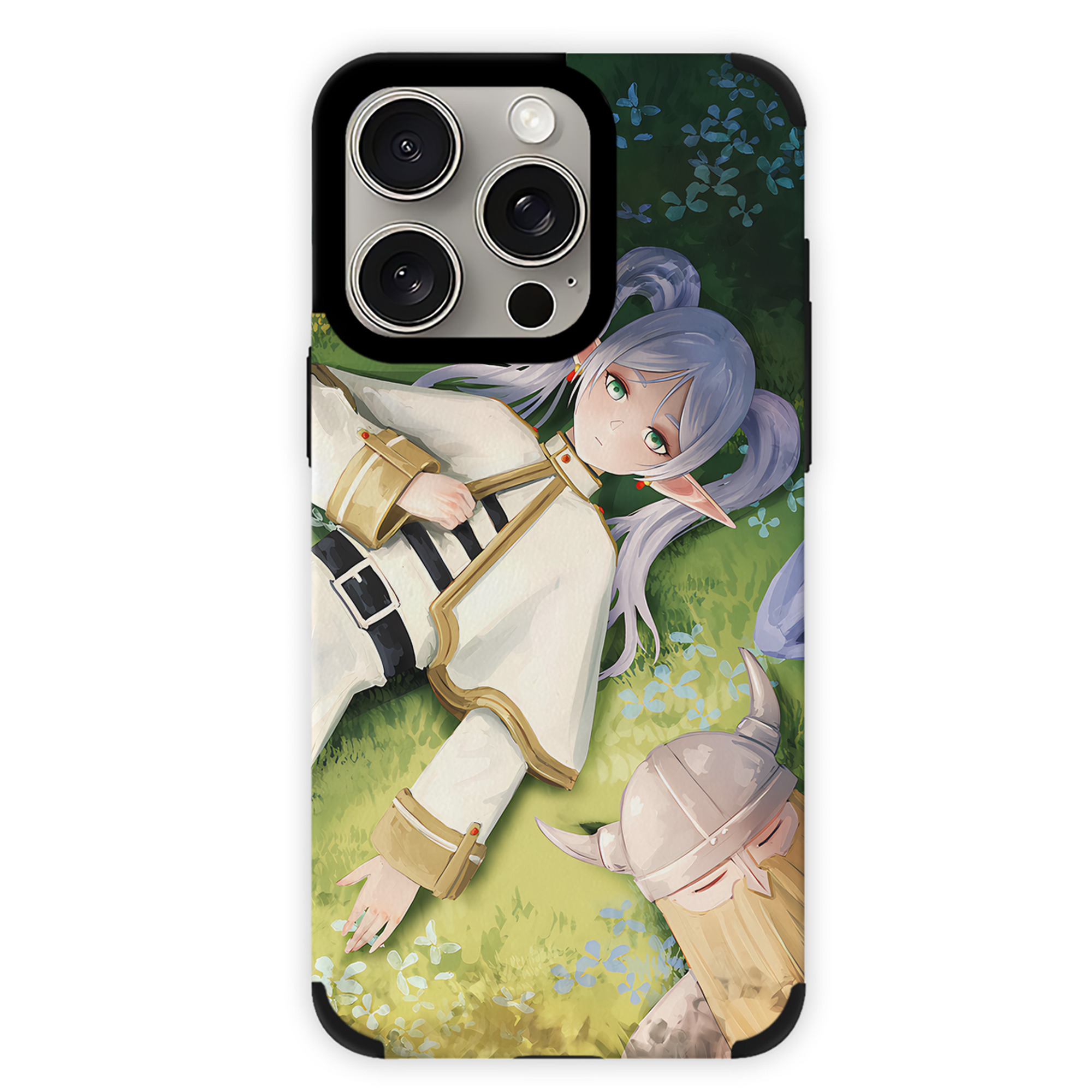 （画像用） 葬送のフリーレン Frieren 【iPhone15ProMax対応】 PUレザー スマホケース 耐衝撃＆黄変防止