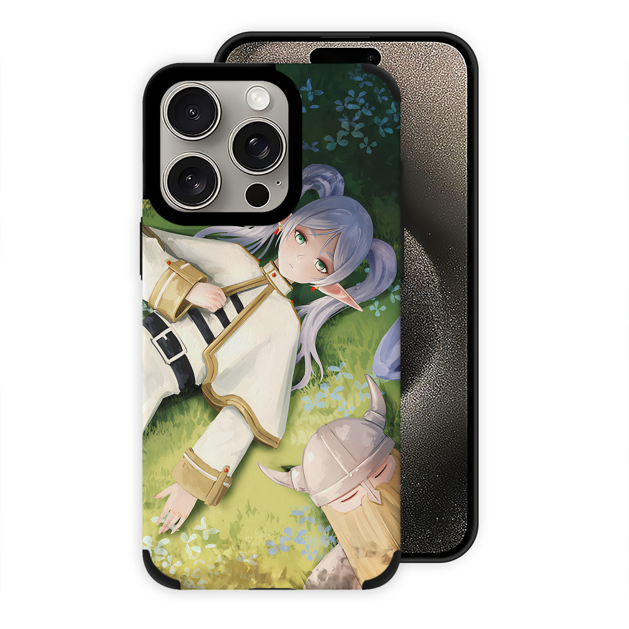 （画像用） 葬送のフリーレン Frieren 【iPhone15ProMax対応】 PUレザー スマホケース 耐衝撃＆黄変防止