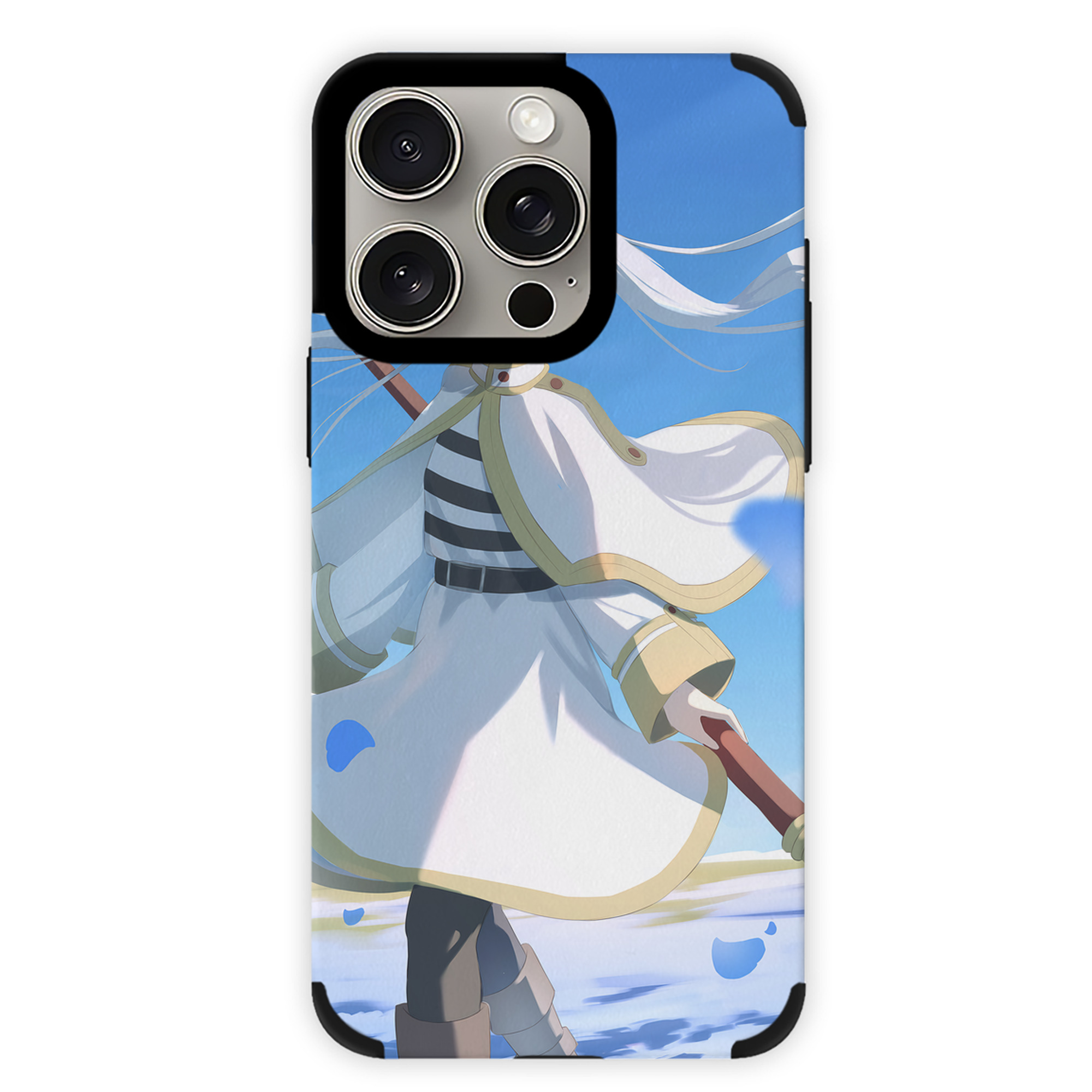 （画像用） 葬送のフリーレン Frieren 【iPhone15ProMax対応】 PUレザー スマホケース 耐衝撃＆黄変防止