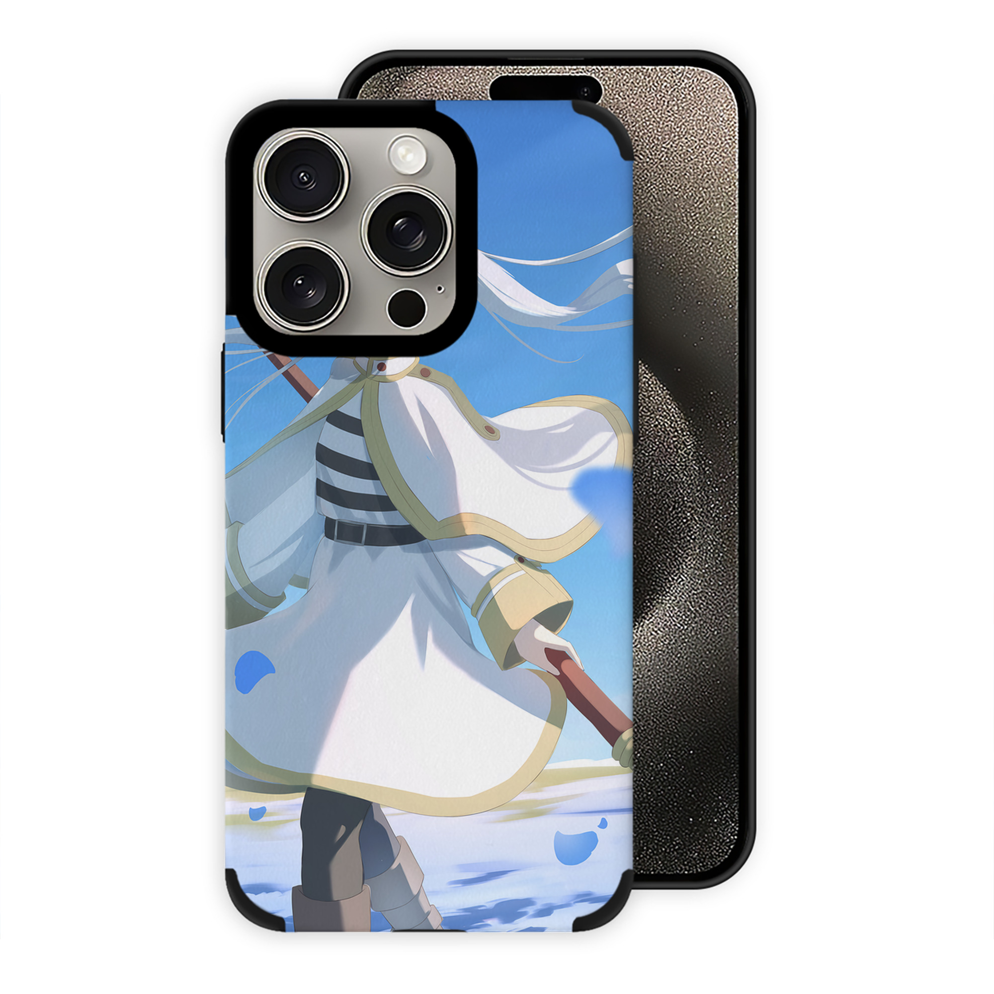 （画像用） 葬送のフリーレン Frieren 【iPhone15ProMax対応】 PUレザー スマホケース 耐衝撃＆黄変防止