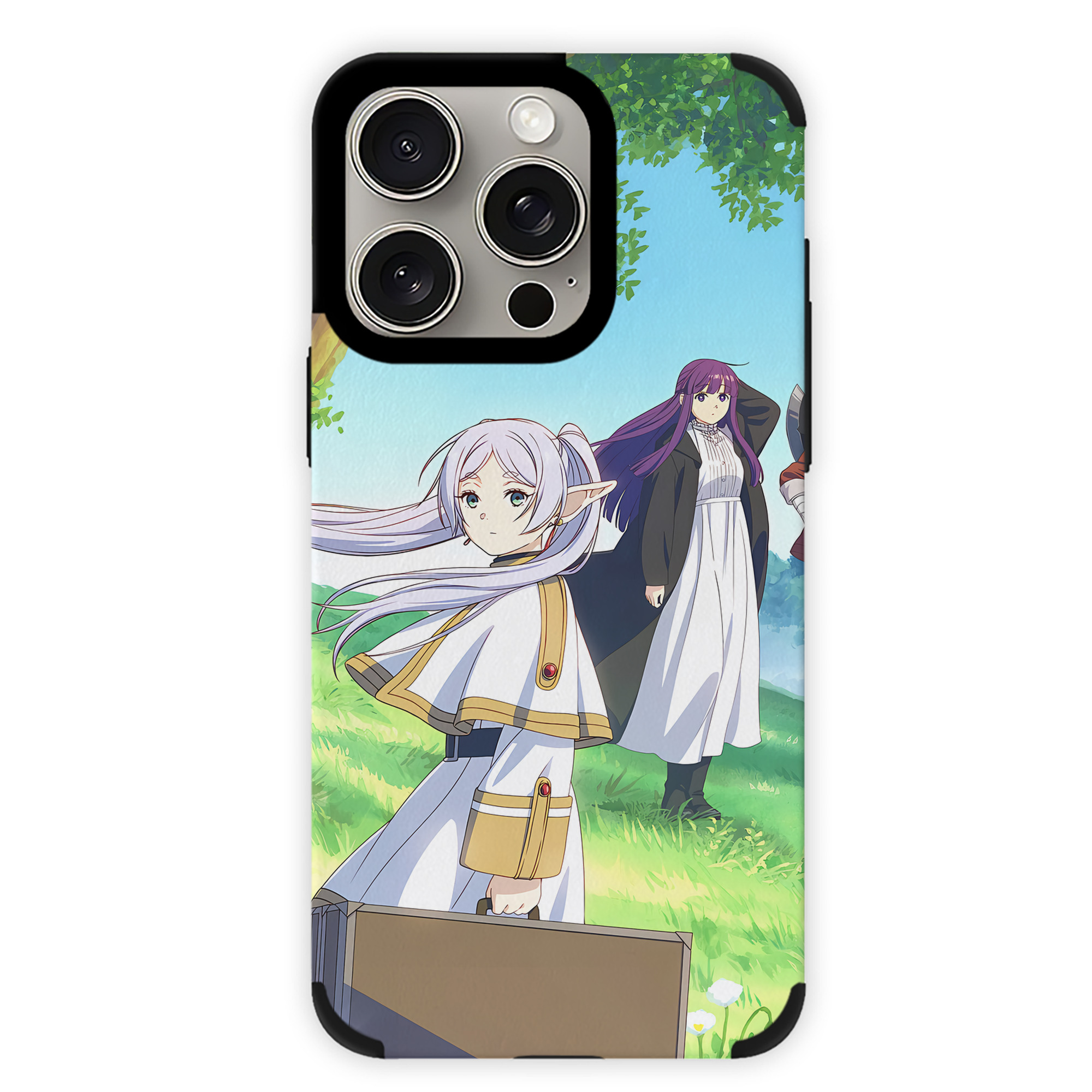 （画像用） 葬送のフリーレン Frieren 【iPhone15ProMax対応】 PUレザー スマホケース 耐衝撃＆黄変防止