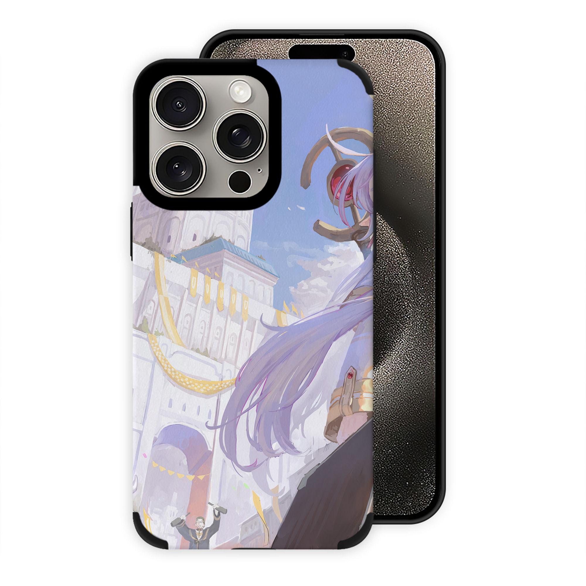 （画像用） 葬送のフリーレン Frieren 【iPhone15ProMax対応】 PUレザー スマホケース 耐衝撃＆黄変防止