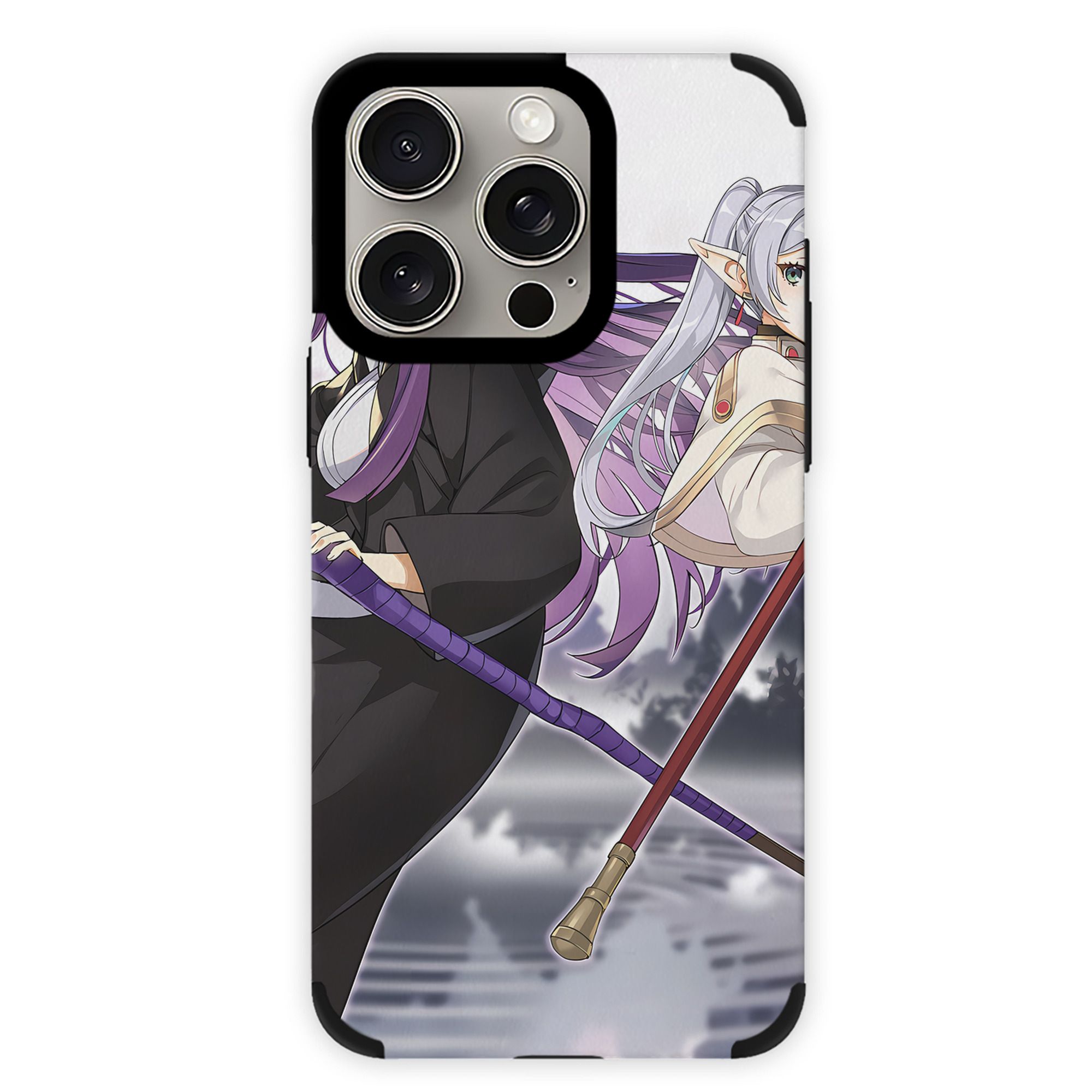 （画像用） 葬送のフリーレン Frieren 【iPhone15ProMax対応】 PUレザー スマホケース 耐衝撃＆黄変防止