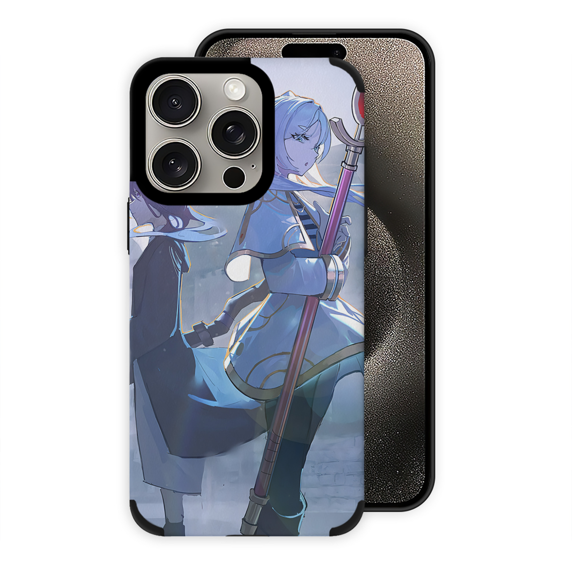 （画像用） 葬送のフリーレン Frieren 【iPhone15ProMax対応】 PUレザー スマホケース 耐衝撃＆黄変防止