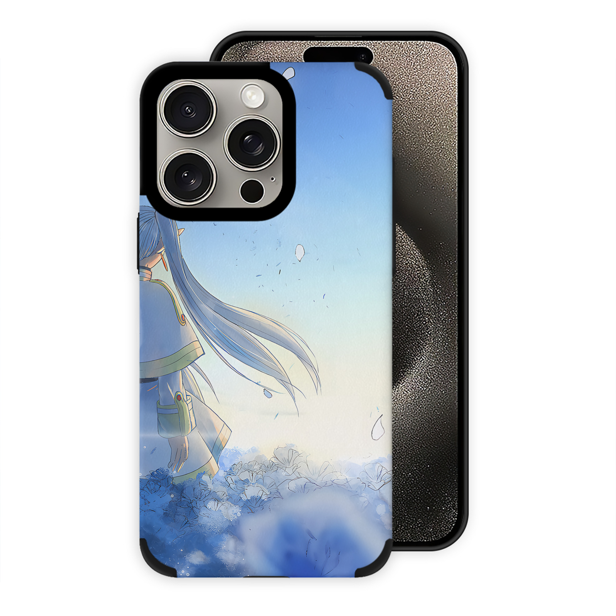 （画像用） 葬送のフリーレン Frieren 【iPhone15ProMax対応】 PUレザー スマホケース 耐衝撃＆黄変防止
