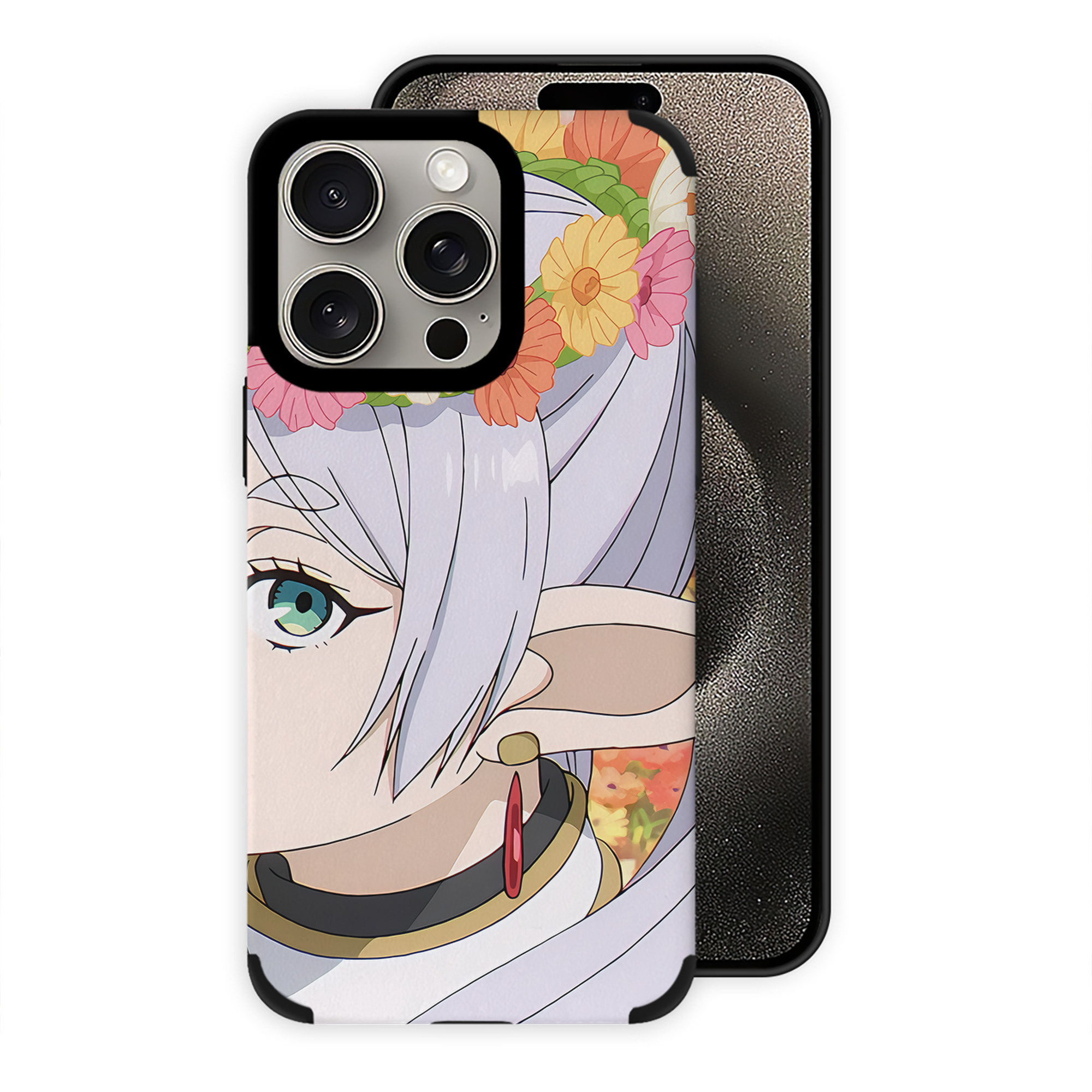 （画像用） 葬送のフリーレン Frieren 【iPhone15ProMax対応】 PUレザー スマホケース 耐衝撃＆黄変防止