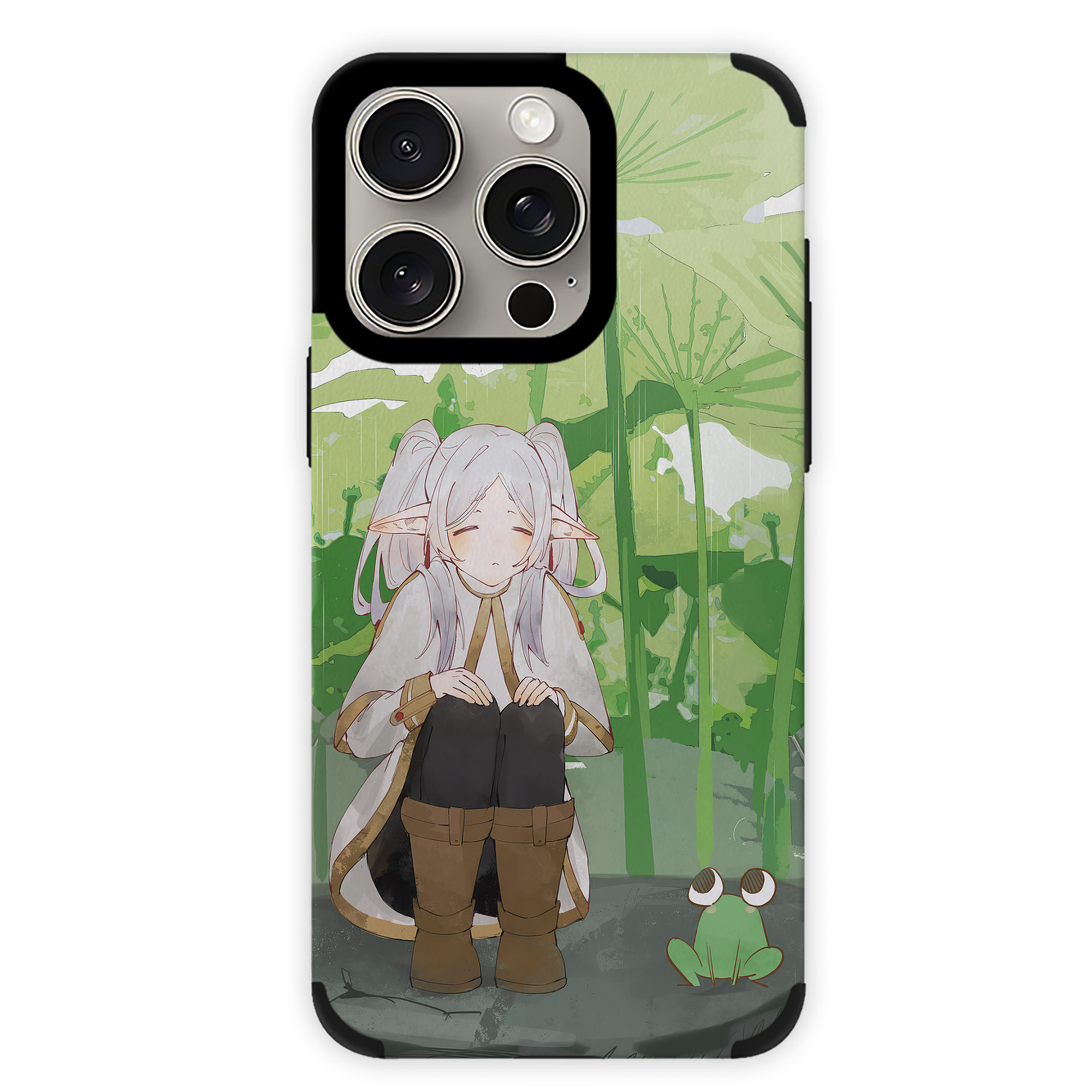 （画像用） 葬送のフリーレン Frieren 【iPhone15ProMax対応】 PUレザー スマホケース 耐衝撃＆黄変防止