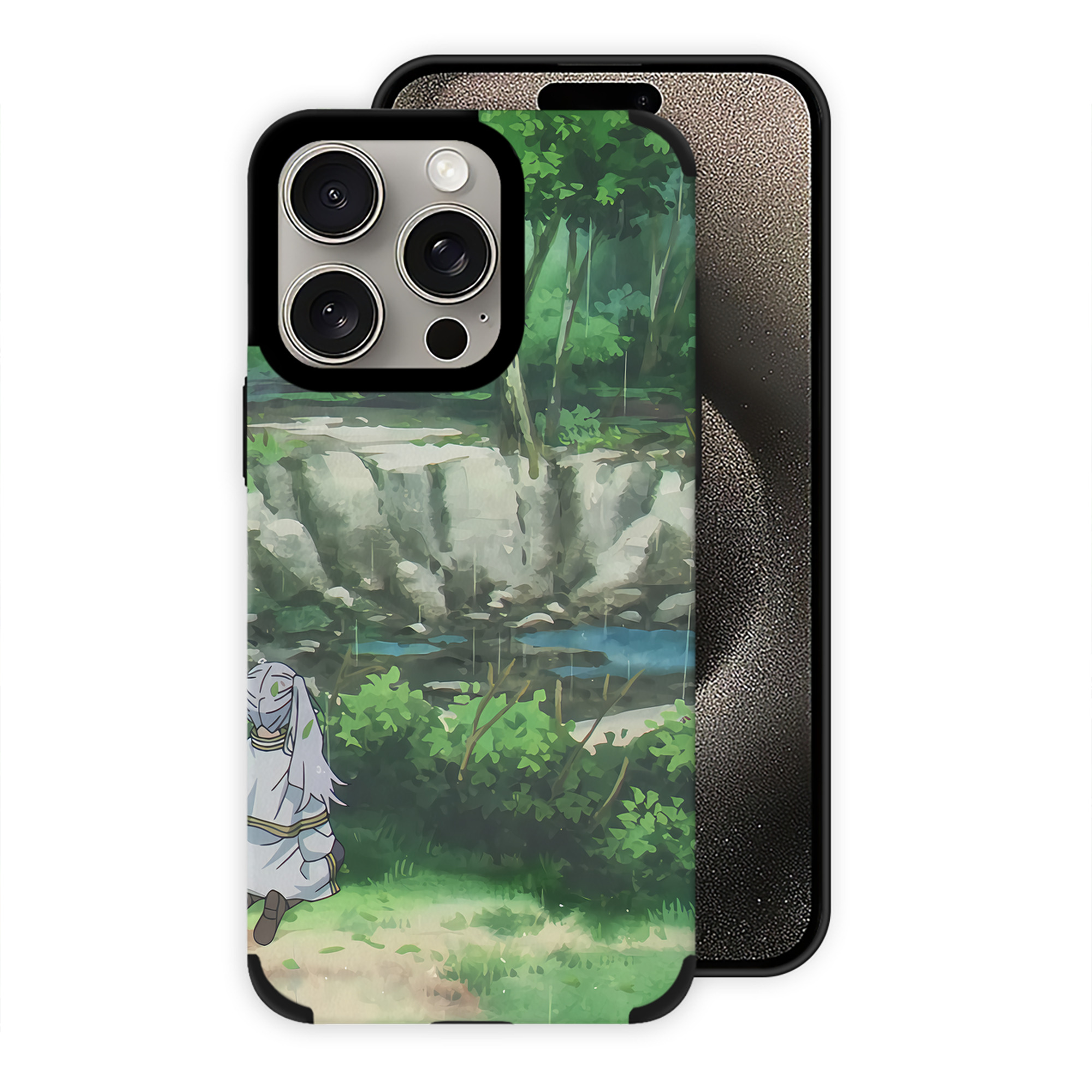 （画像用） 葬送のフリーレン Frieren 【iPhone15ProMax対応】 PUレザー スマホケース 耐衝撃＆黄変防止