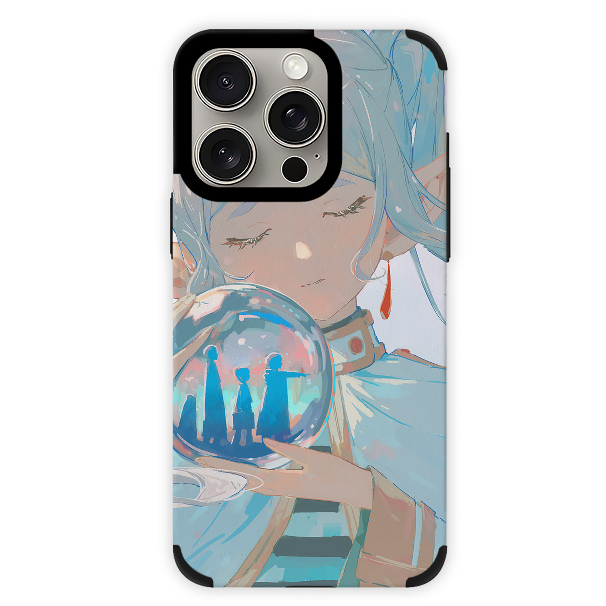 （画像用） 葬送のフリーレン Frieren 【iPhone15ProMax対応】 PUレザー スマホケース 耐衝撃＆黄変防止