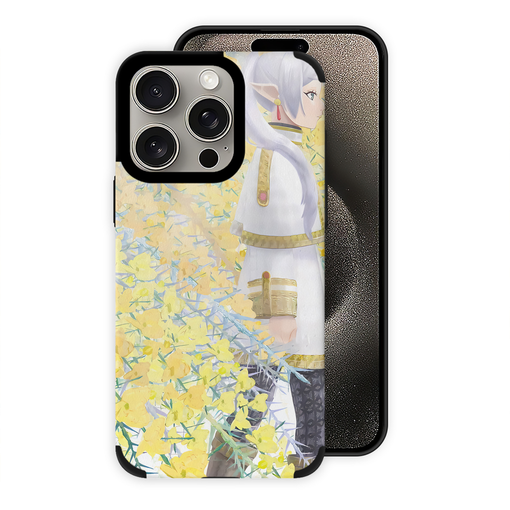 （画像用） 葬送のフリーレン Frieren 【iPhone15ProMax対応】 PUレザー スマホケース 耐衝撃＆黄変防止