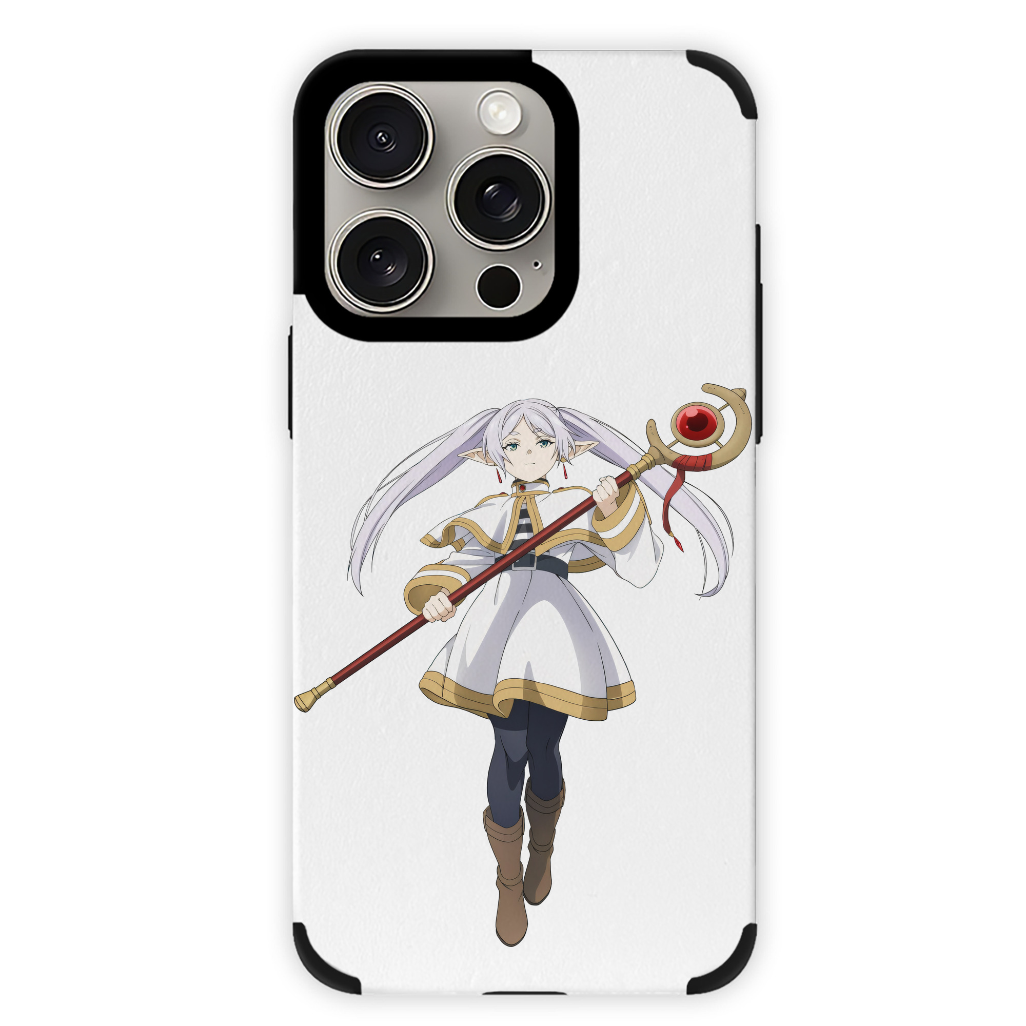 （画像用） 葬送のフリーレン Frieren 【iPhone15ProMax対応】 PUレザー スマホケース 耐衝撃＆黄変防止
