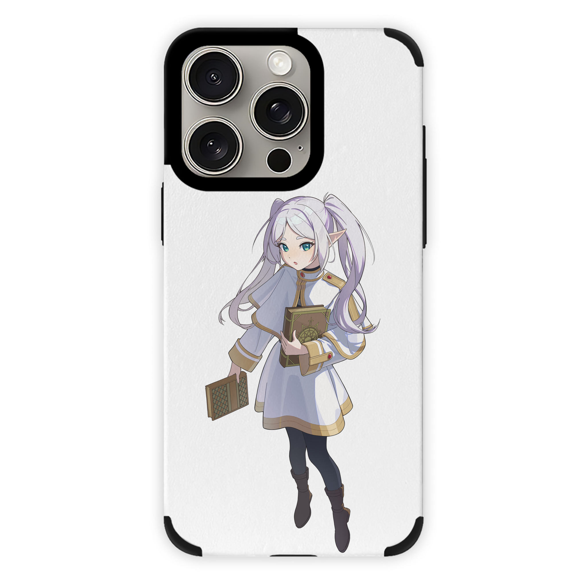 （画像用） 葬送のフリーレン Frieren 【iPhone15ProMax対応】 PUレザー スマホケース 耐衝撃＆黄変防止