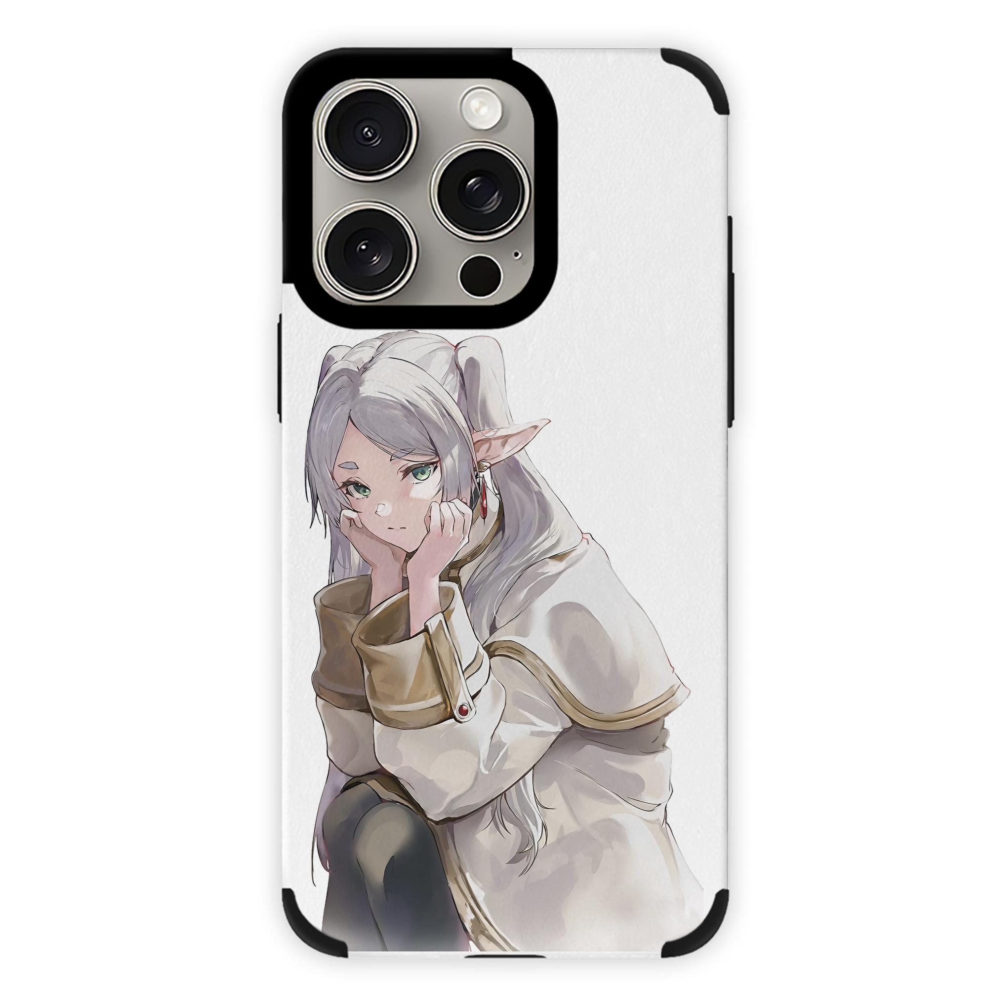 （画像用） 葬送のフリーレン Frieren 【iPhone15ProMax対応】 PUレザー スマホケース 耐衝撃＆黄変防止