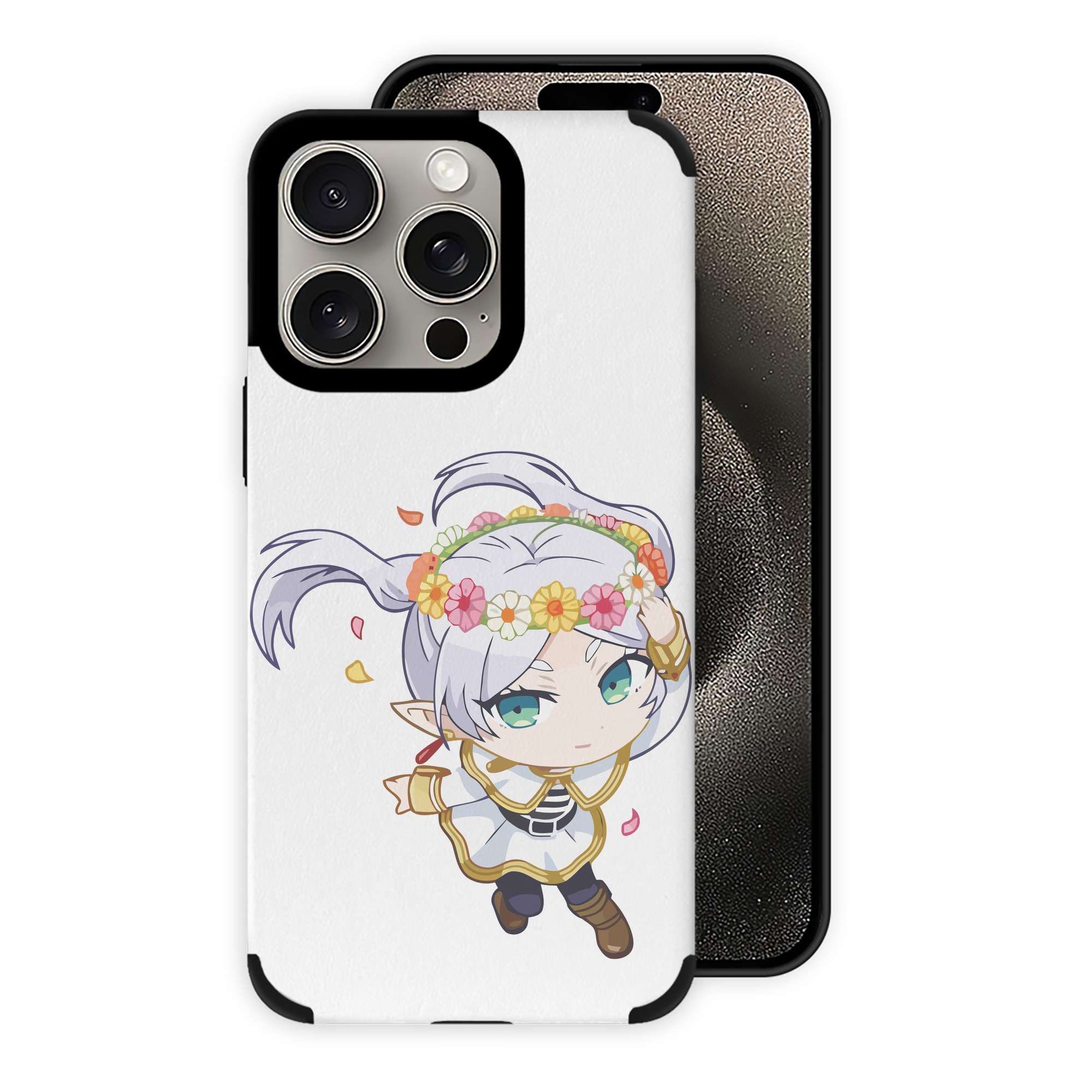 （画像用） 葬送のフリーレン Frieren 【iPhone15ProMax対応】 PUレザー スマホケース 耐衝撃＆黄変防止