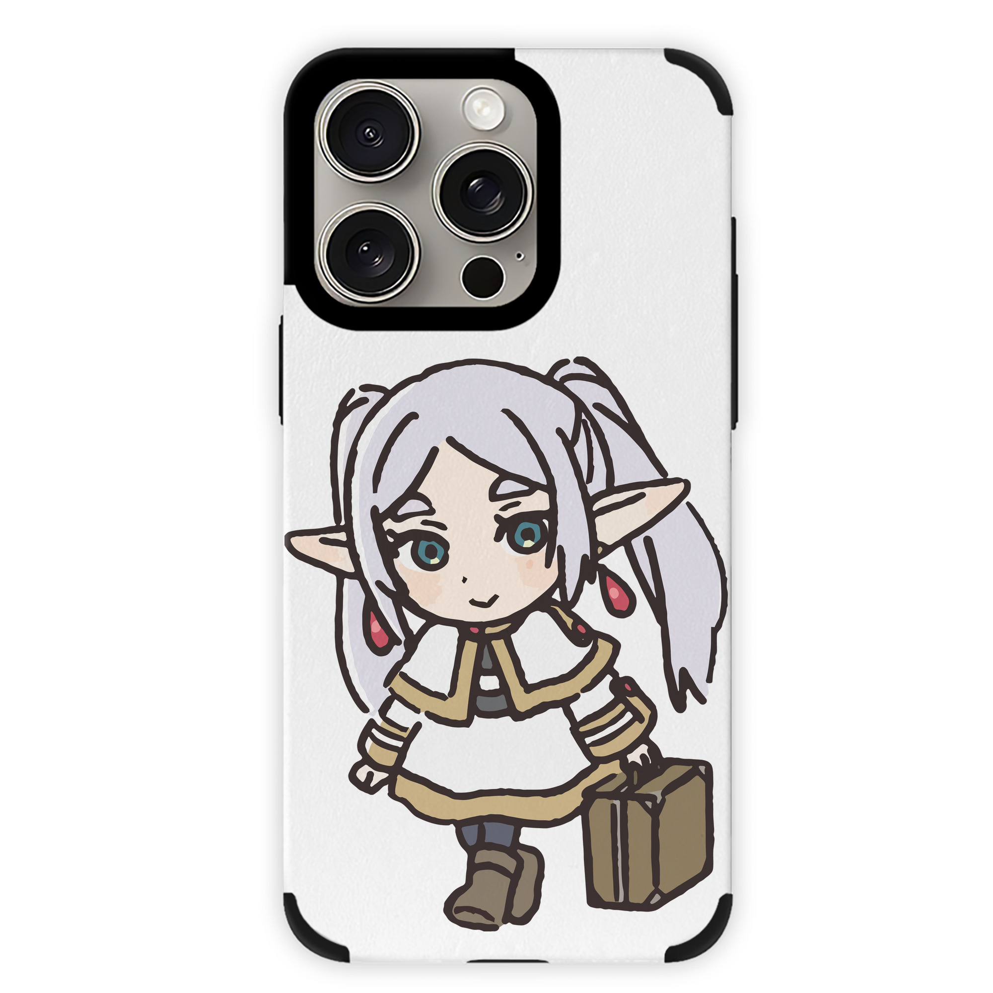 （画像用） 葬送のフリーレン Frieren 【iPhone15ProMax対応】 PUレザー スマホケース 耐衝撃＆黄変防止