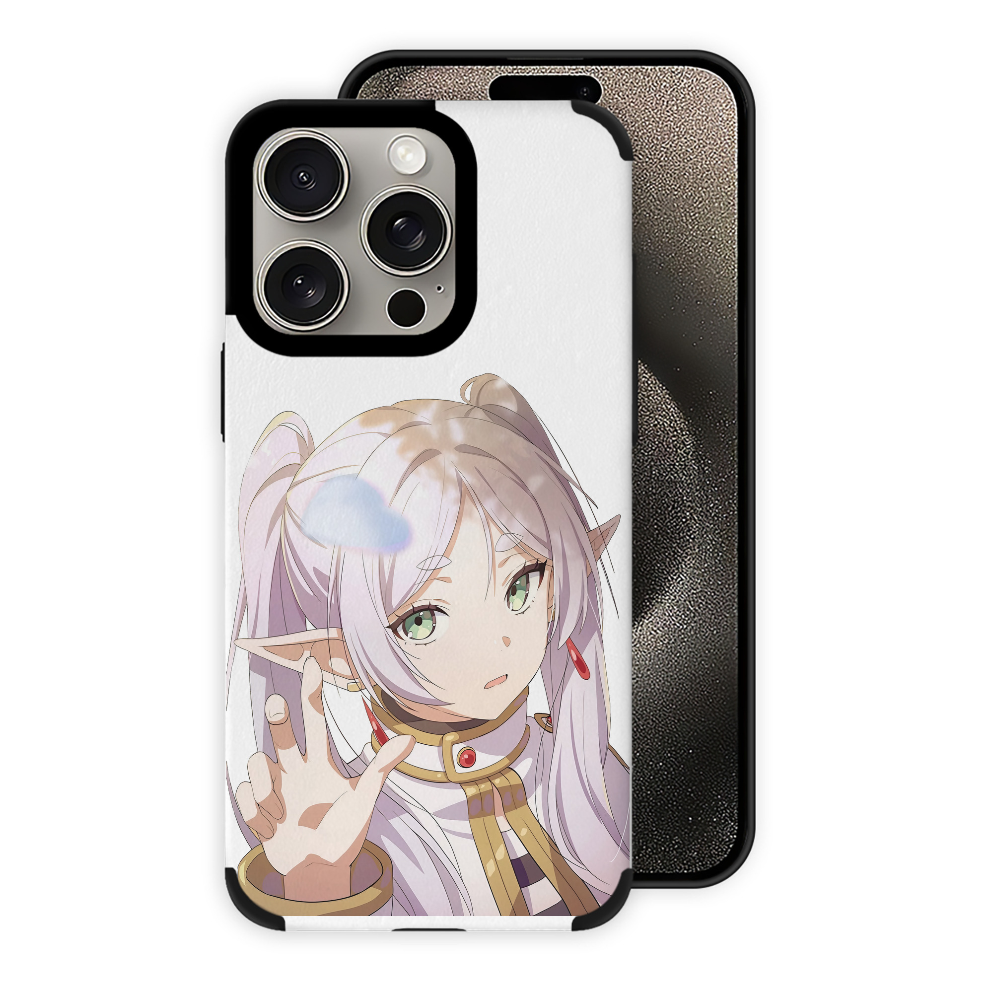 （画像用） 葬送のフリーレン Frieren 【iPhone15ProMax対応】 PUレザー スマホケース 耐衝撃＆黄変防止