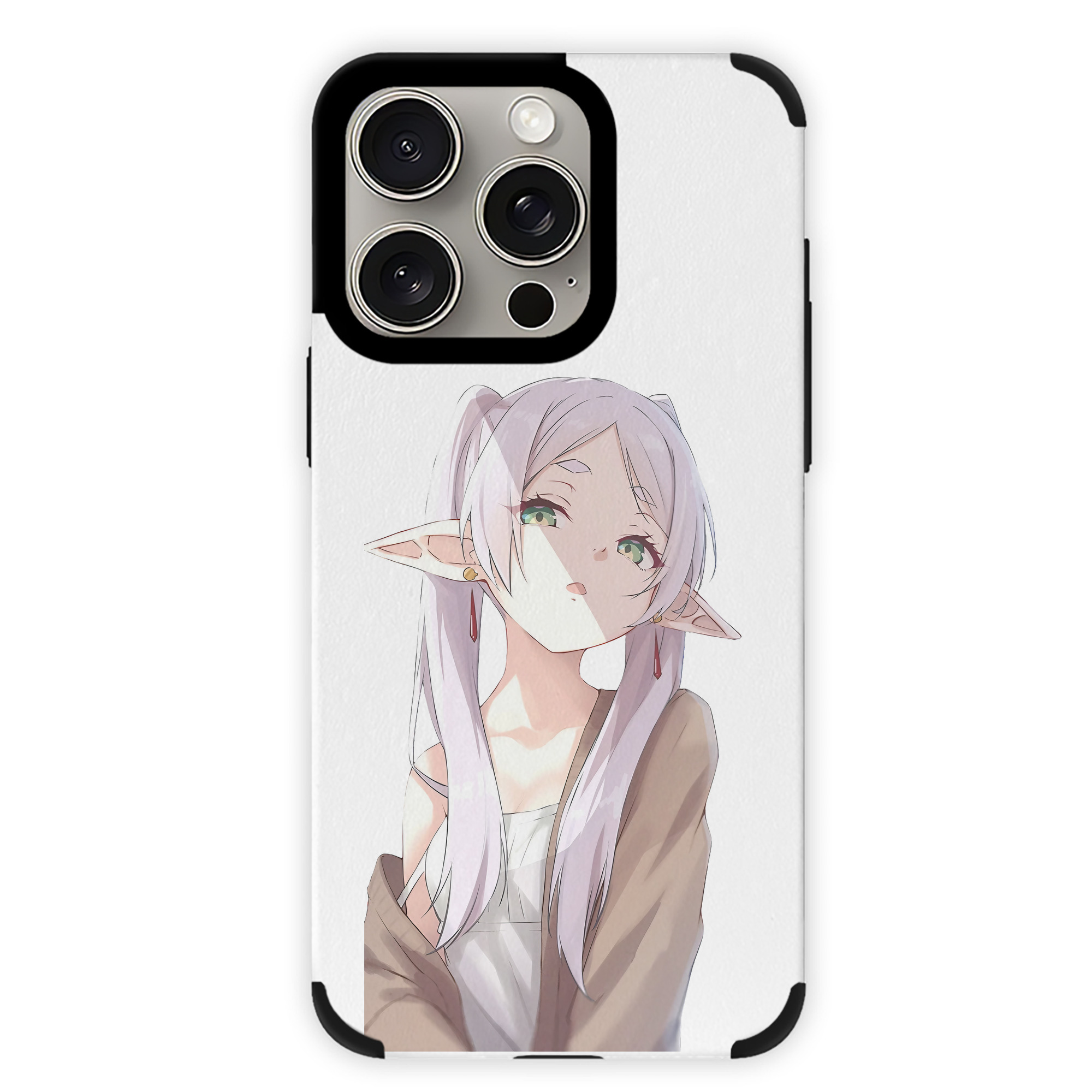 （画像用） 葬送のフリーレン Frieren 【iPhone15ProMax対応】 PUレザー スマホケース 耐衝撃＆黄変防止