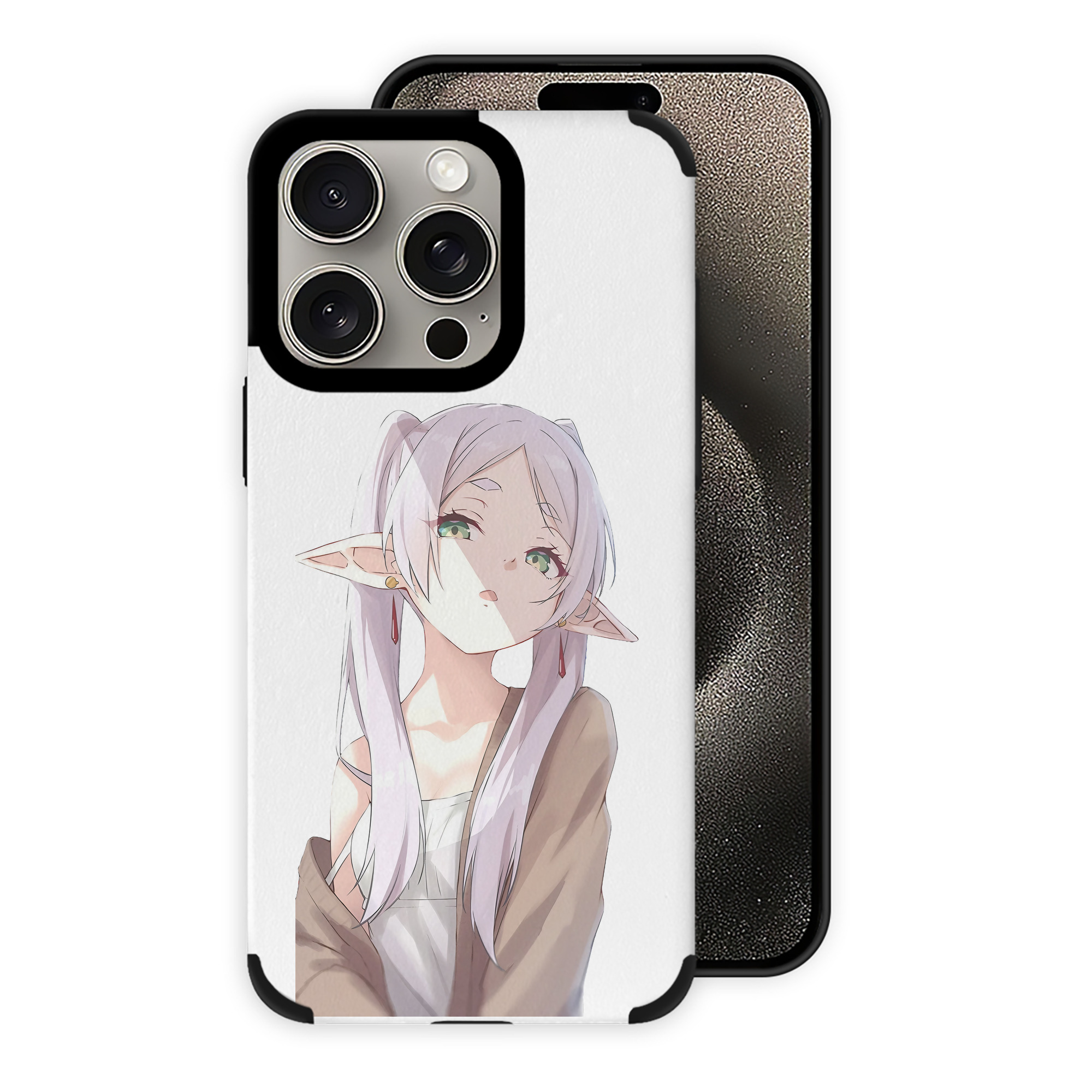 （画像用） 葬送のフリーレン Frieren 【iPhone15ProMax対応】 PUレザー スマホケース 耐衝撃＆黄変防止