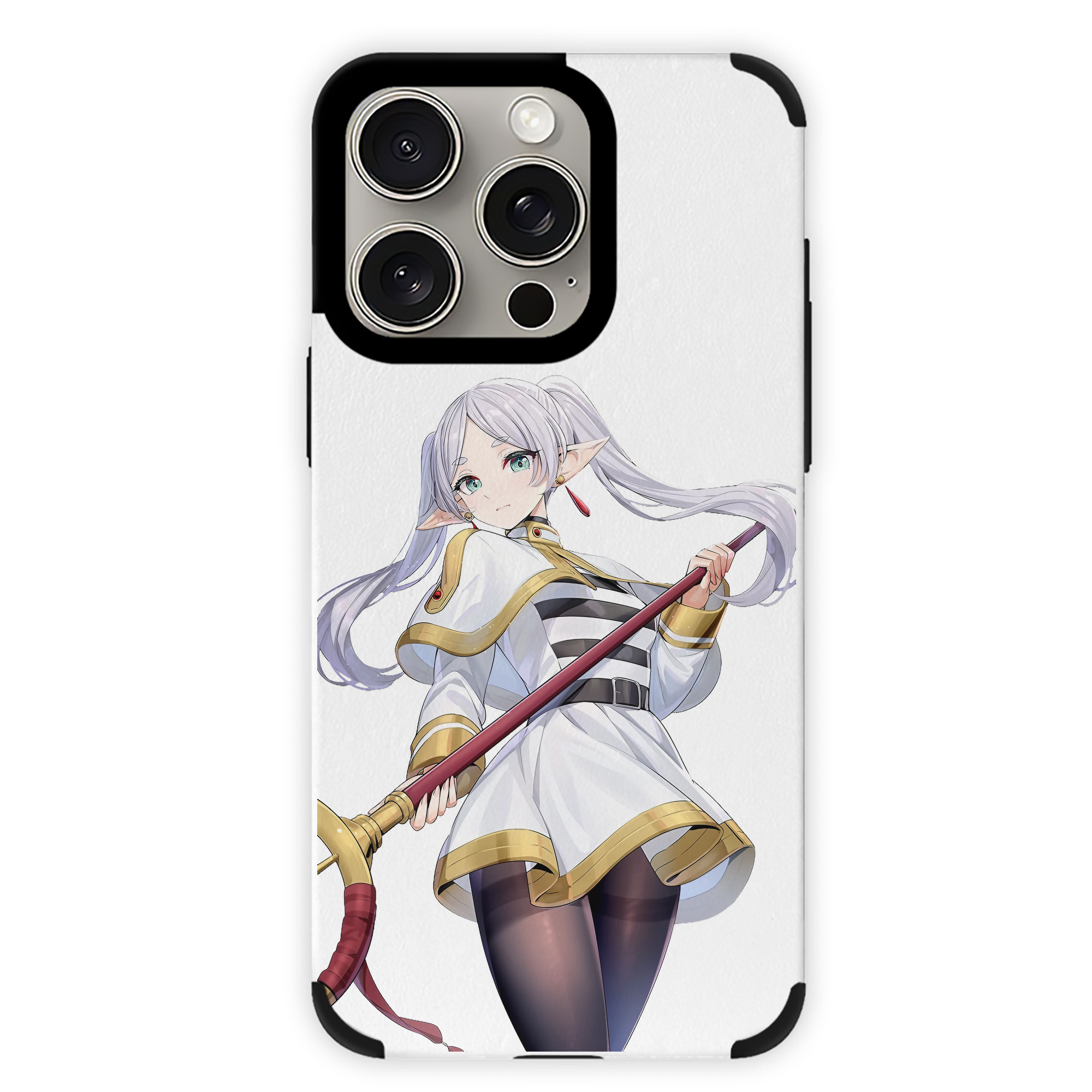 （画像用） 葬送のフリーレン Frieren 【iPhone15ProMax対応】 PUレザー スマホケース 耐衝撃＆黄変防止