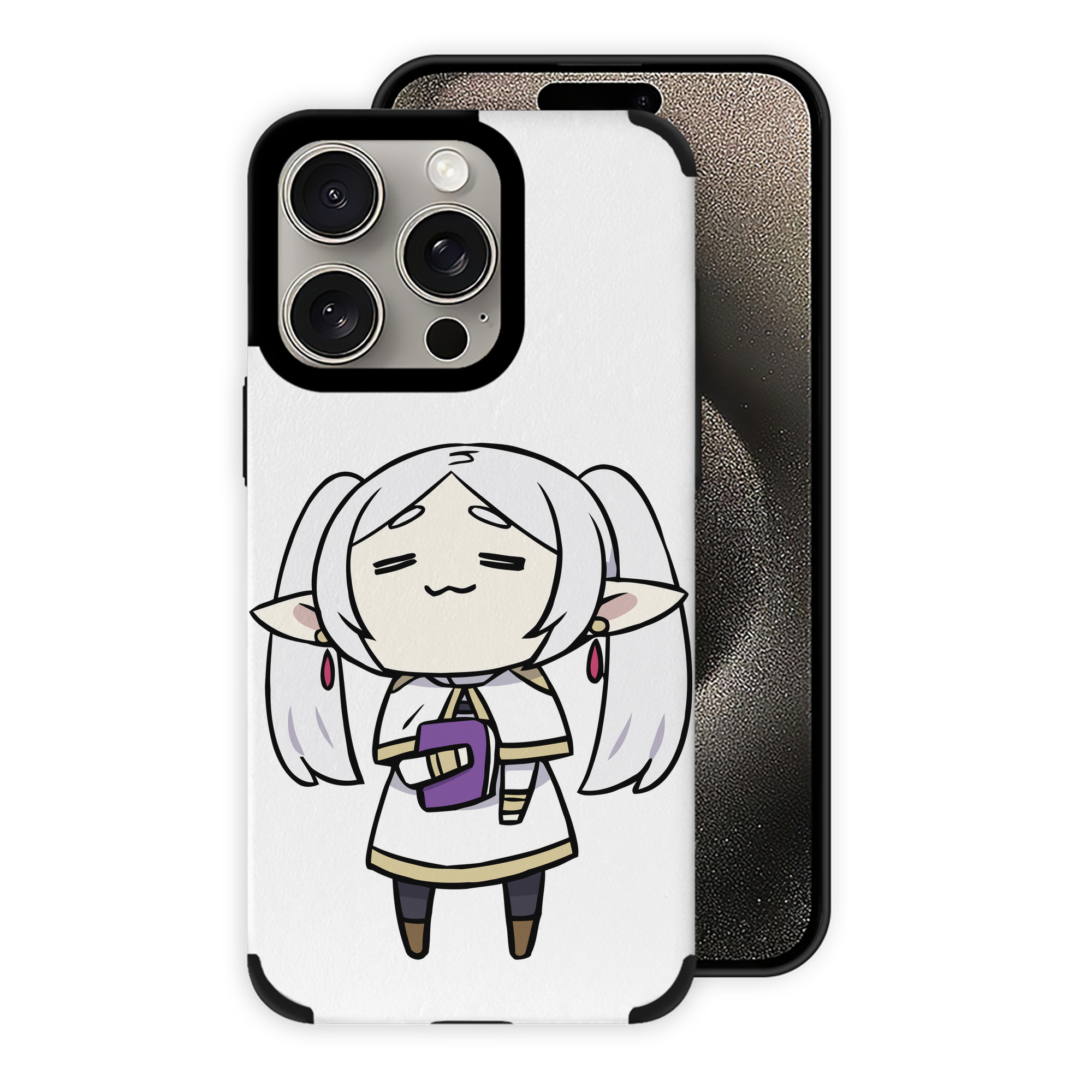 （画像用） 葬送のフリーレン Frieren 【iPhone15ProMax対応】 PUレザー スマホケース 耐衝撃＆黄変防止