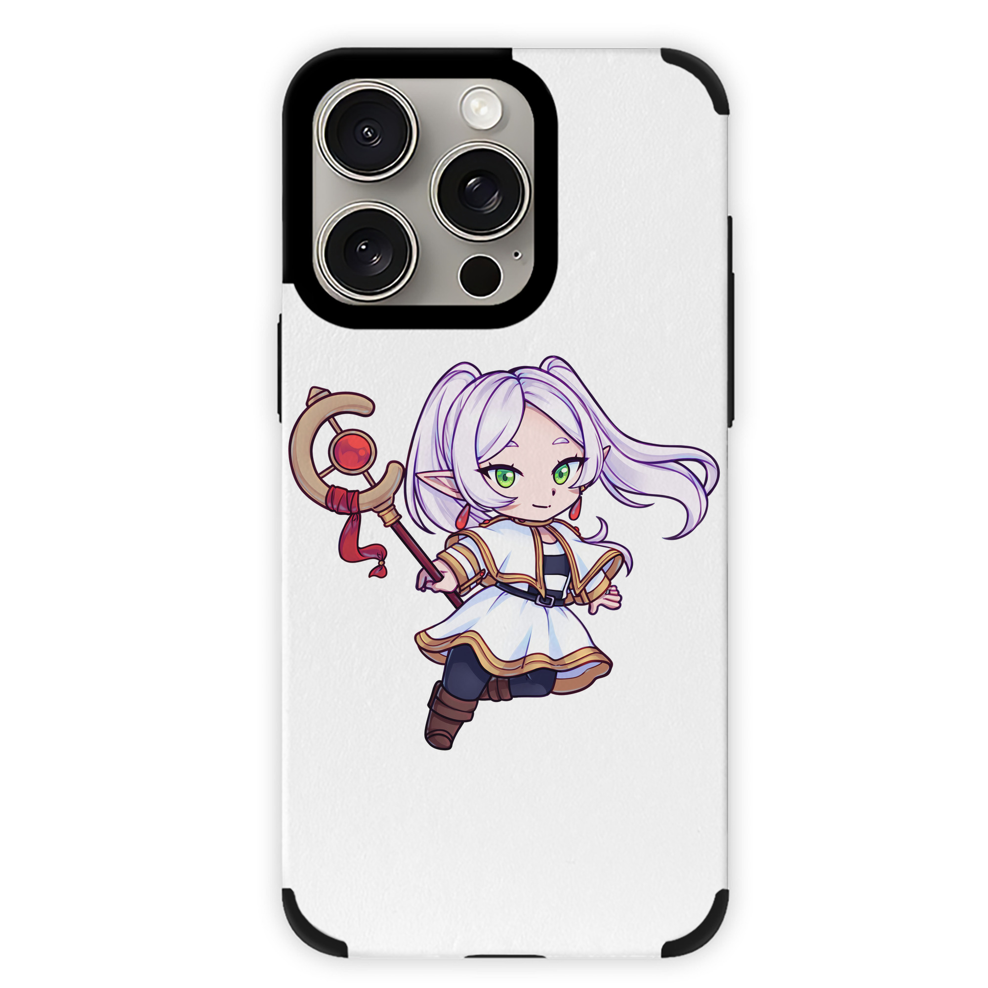（画像用） 葬送のフリーレン Frieren 【iPhone15ProMax対応】 PUレザー スマホケース 耐衝撃＆黄変防止