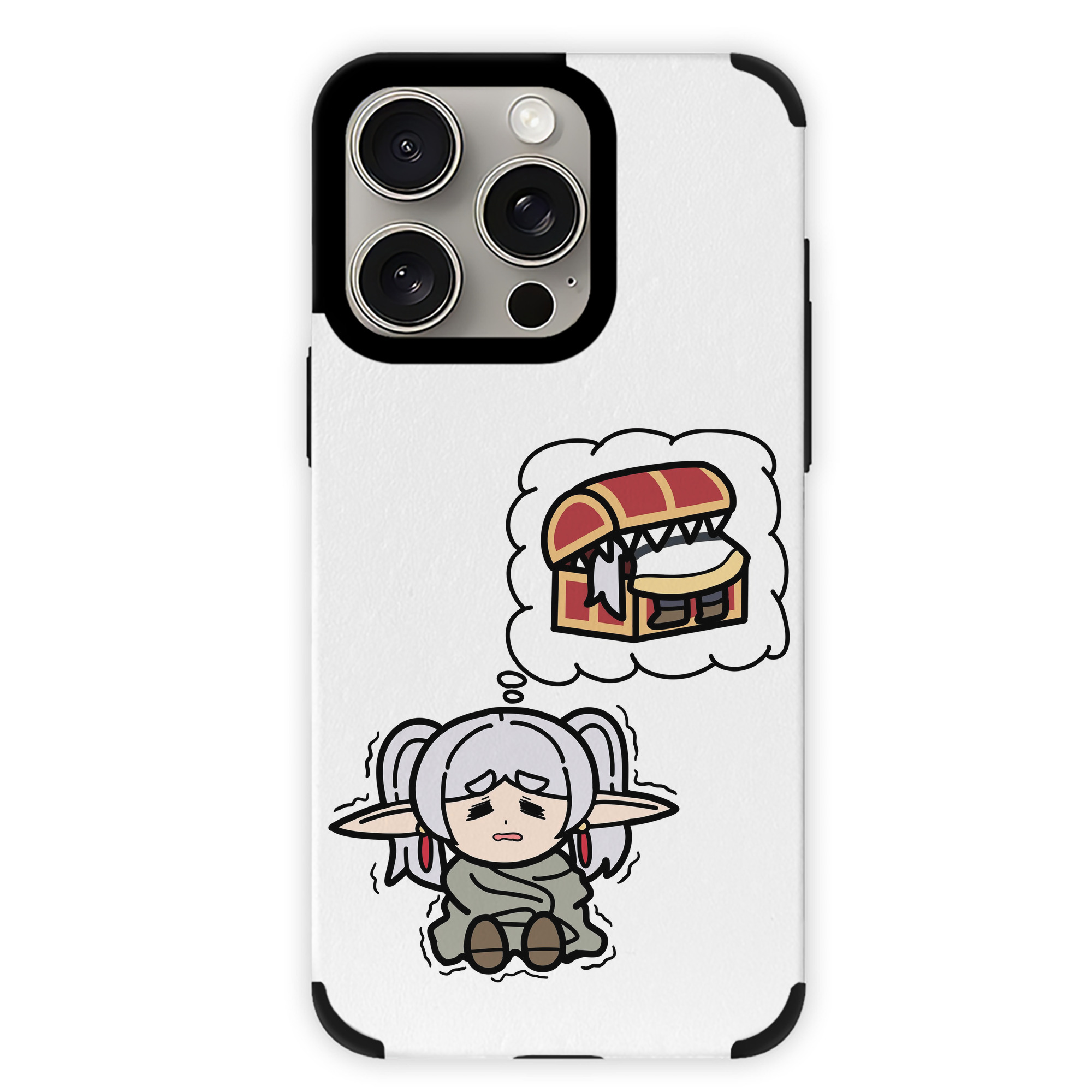 （画像用） 葬送のフリーレン Frieren 【iPhone15ProMax対応】 PUレザー スマホケース 耐衝撃＆黄変防止