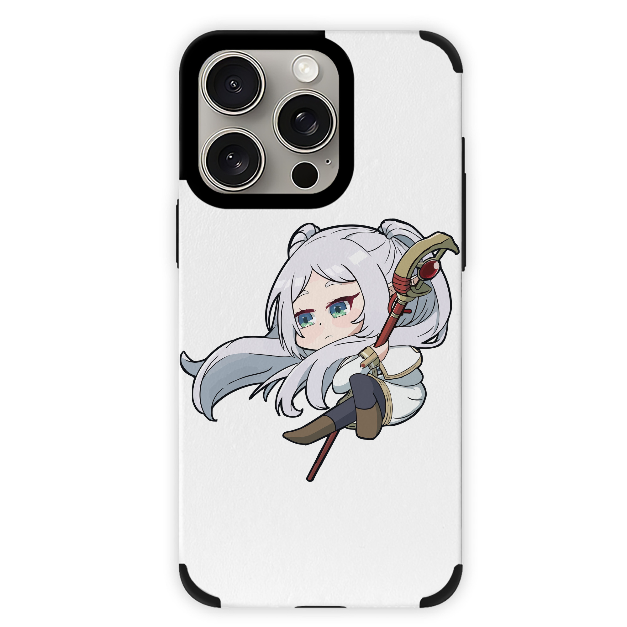 （画像用） 葬送のフリーレン Frieren 【iPhone15ProMax対応】 PUレザー スマホケース 耐衝撃＆黄変防止