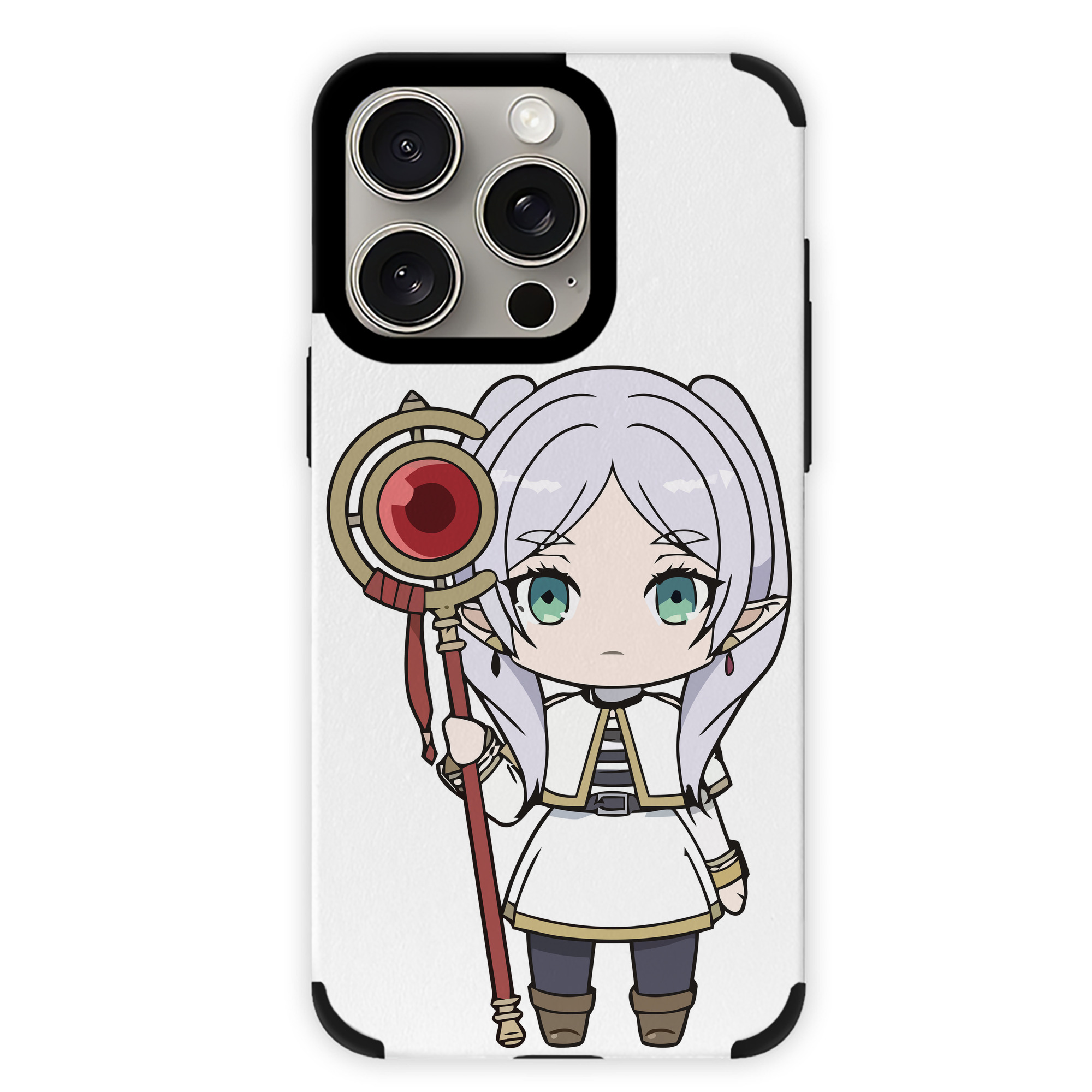 （画像用） 葬送のフリーレン Frieren 【iPhone15ProMax対応】 PUレザー スマホケース 耐衝撃＆黄変防止