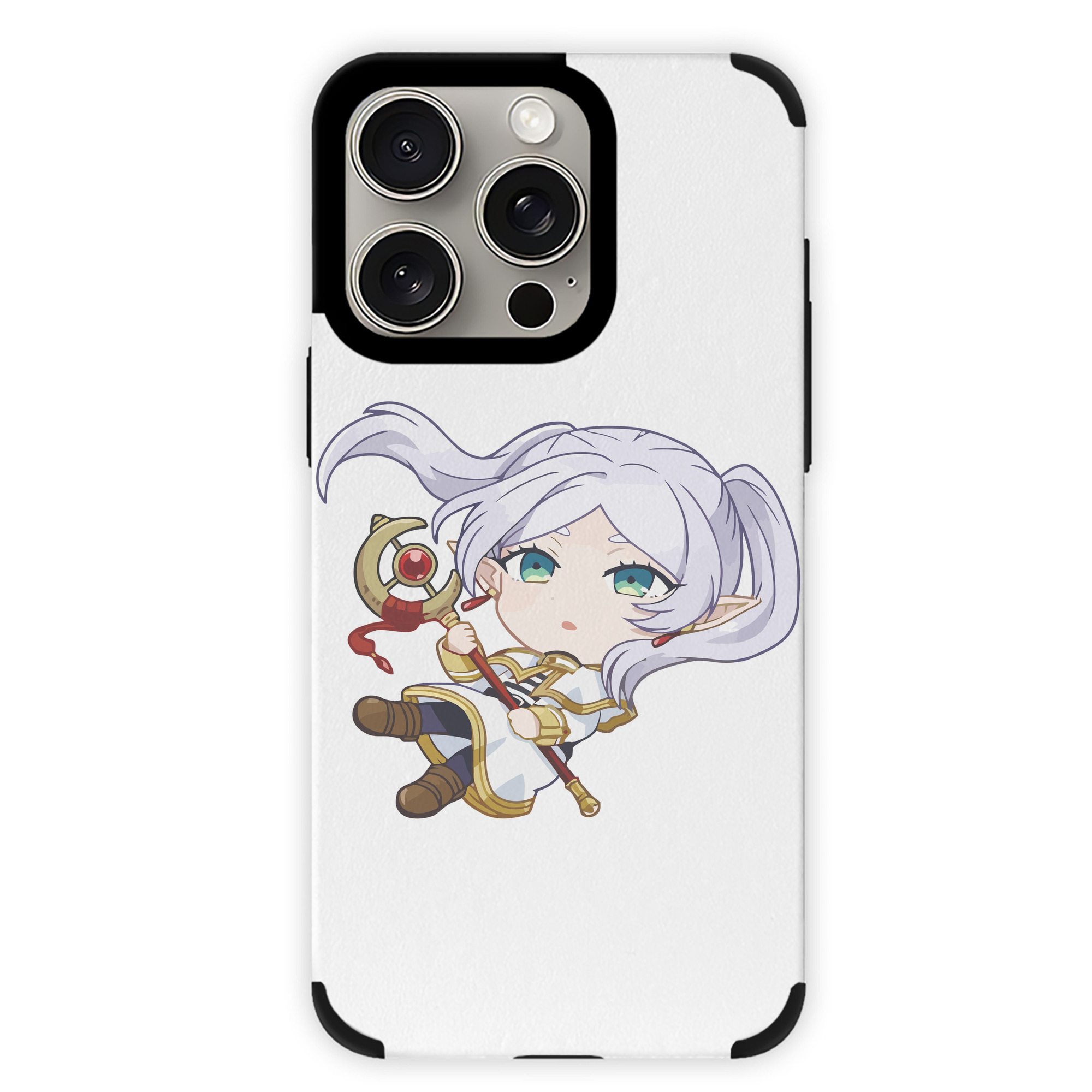 （画像用） 葬送のフリーレン Frieren 【iPhone15ProMax対応】 PUレザー スマホケース 耐衝撃＆黄変防止