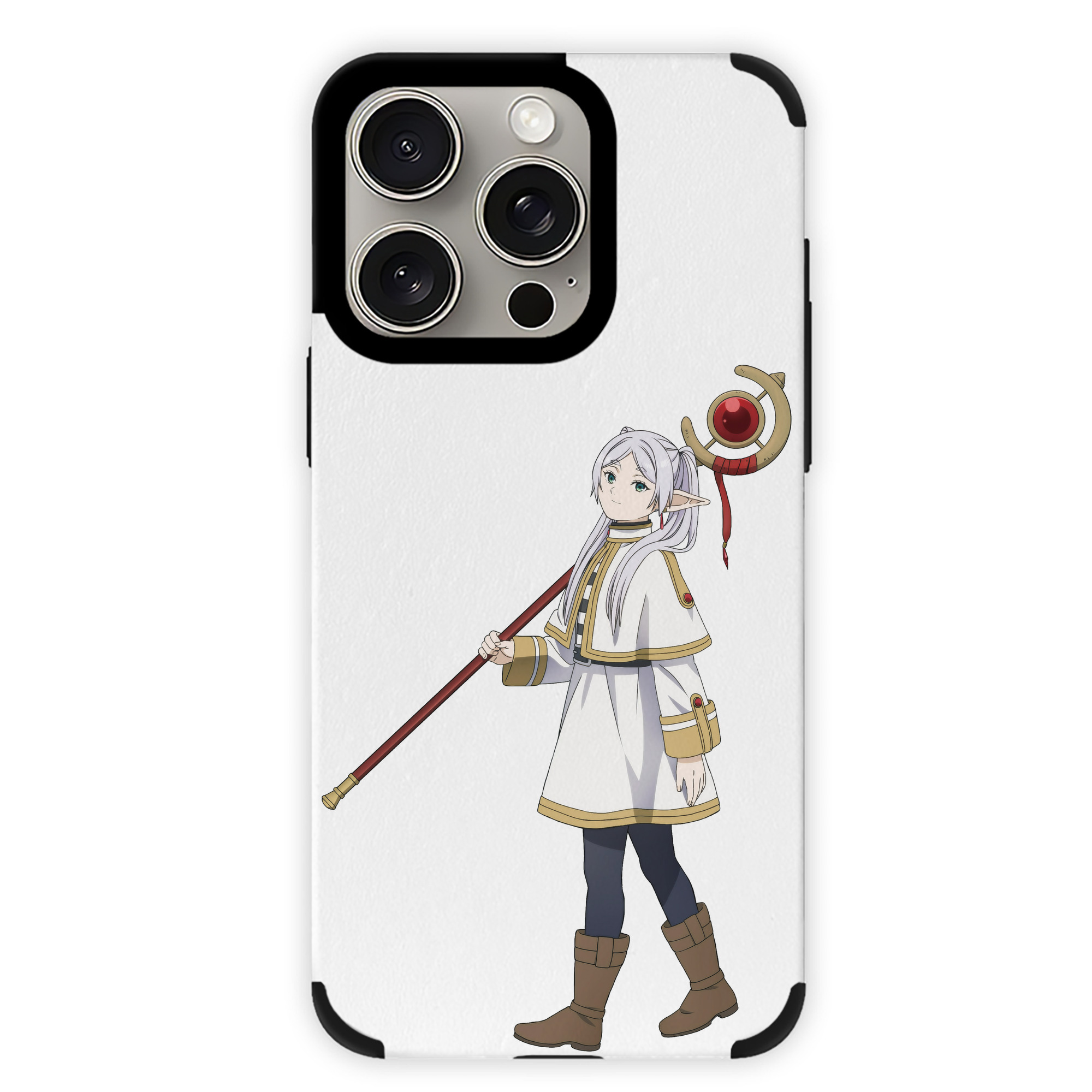 （画像用） 葬送のフリーレン Frieren 【iPhone15ProMax対応】 PUレザー スマホケース 耐衝撃＆黄変防止