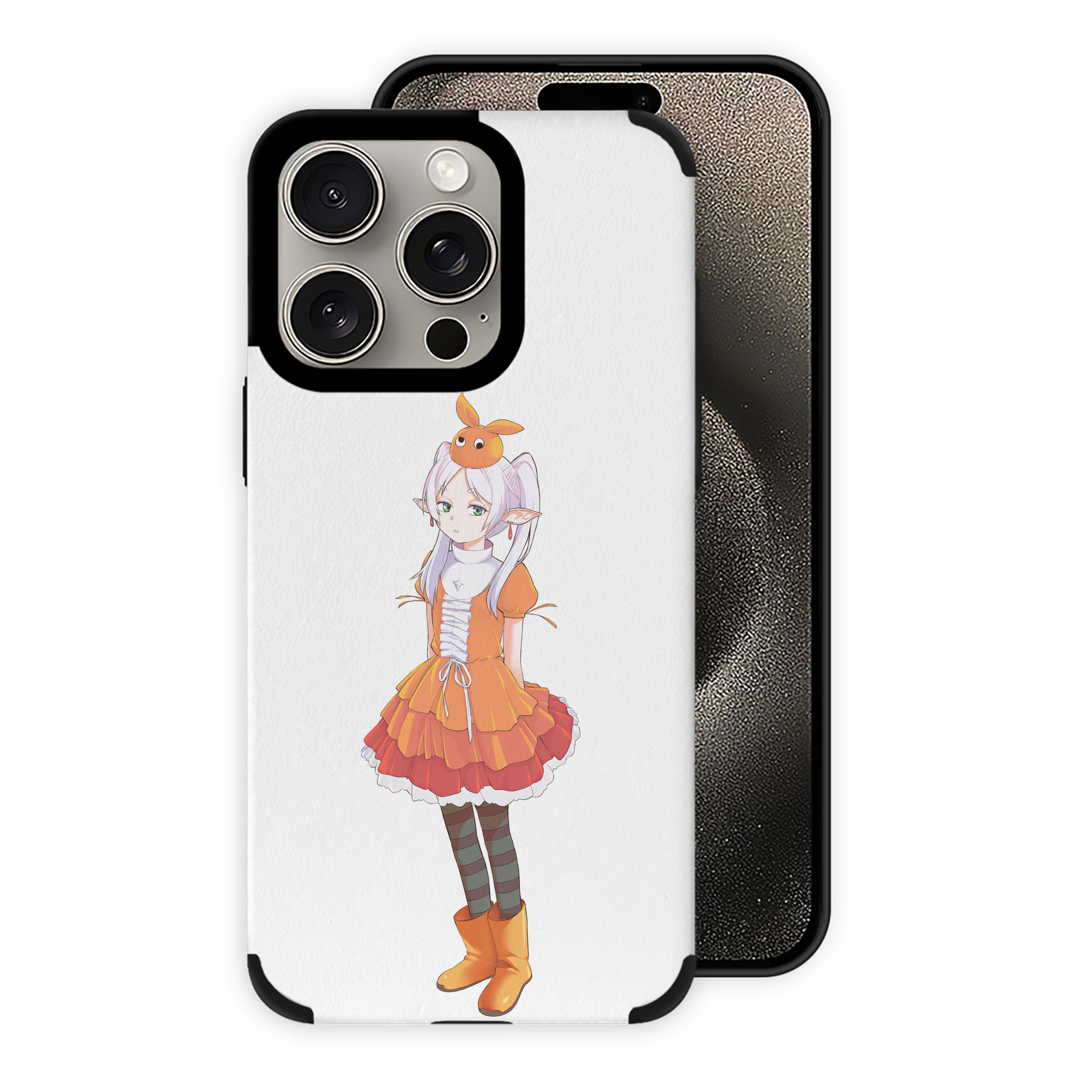 （画像用） 葬送のフリーレン Frieren 【iPhone15ProMax対応】 PUレザー スマホケース 耐衝撃＆黄変防止