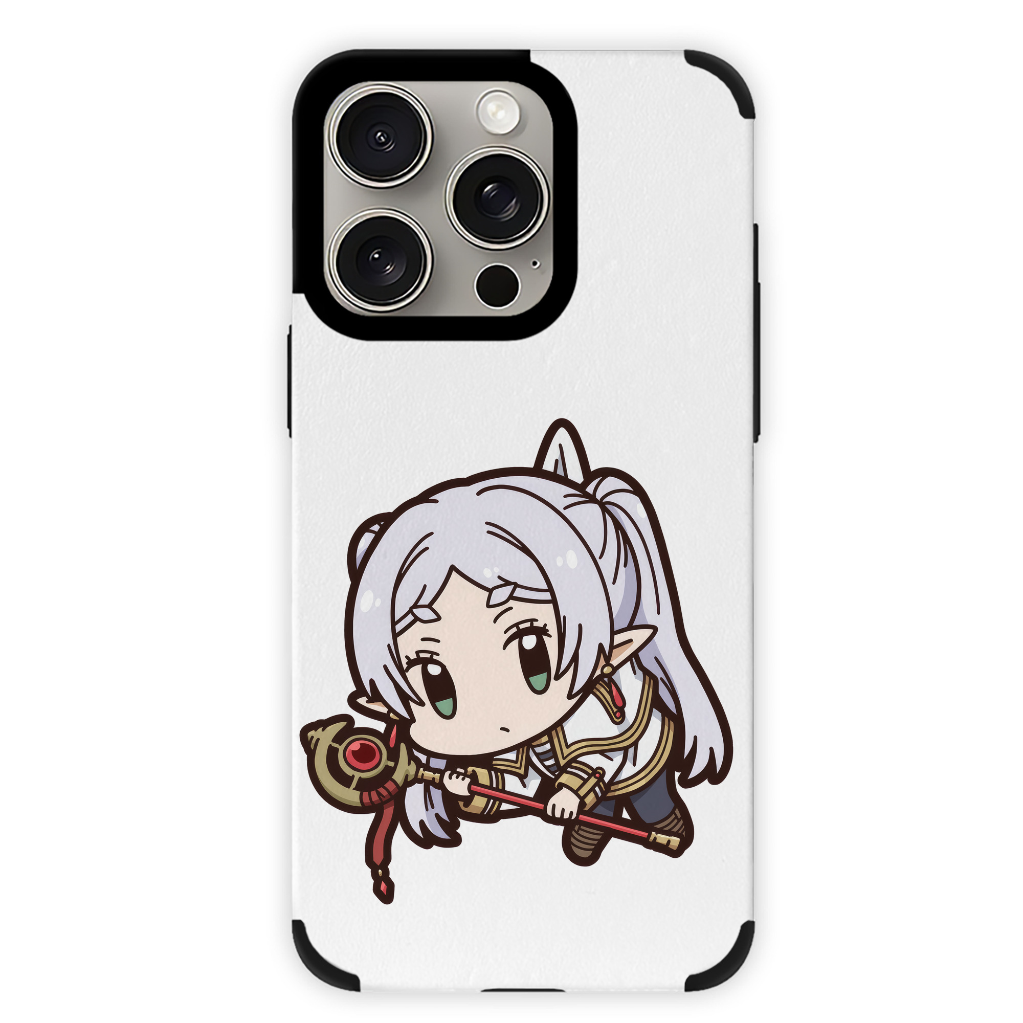 （画像用） 葬送のフリーレン Frieren 【iPhone15ProMax対応】 PUレザー スマホケース 耐衝撃＆黄変防止