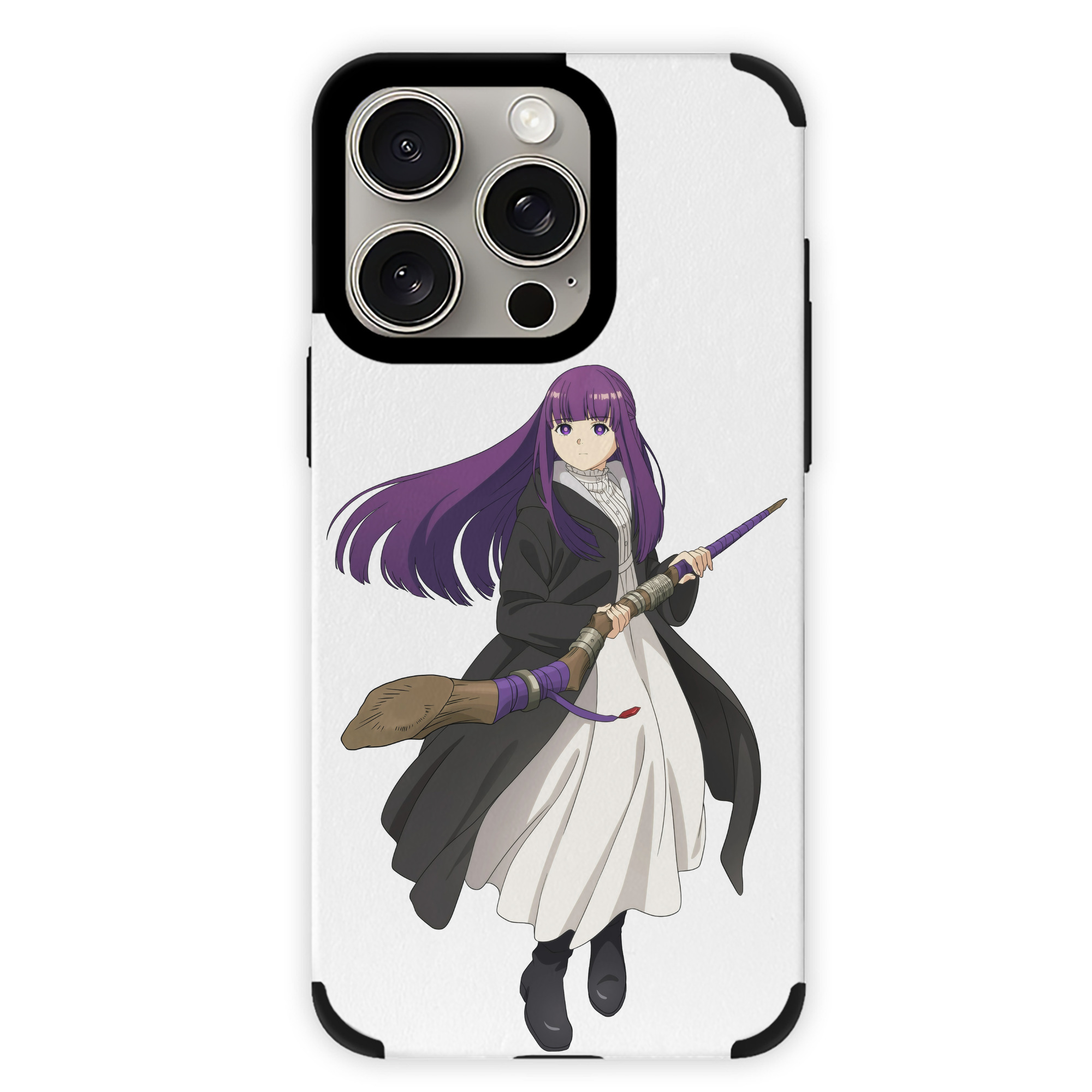 （画像用） 葬送のフリーレン Frieren 【iPhone15ProMax対応】 PUレザー スマホケース 耐衝撃＆黄変防止