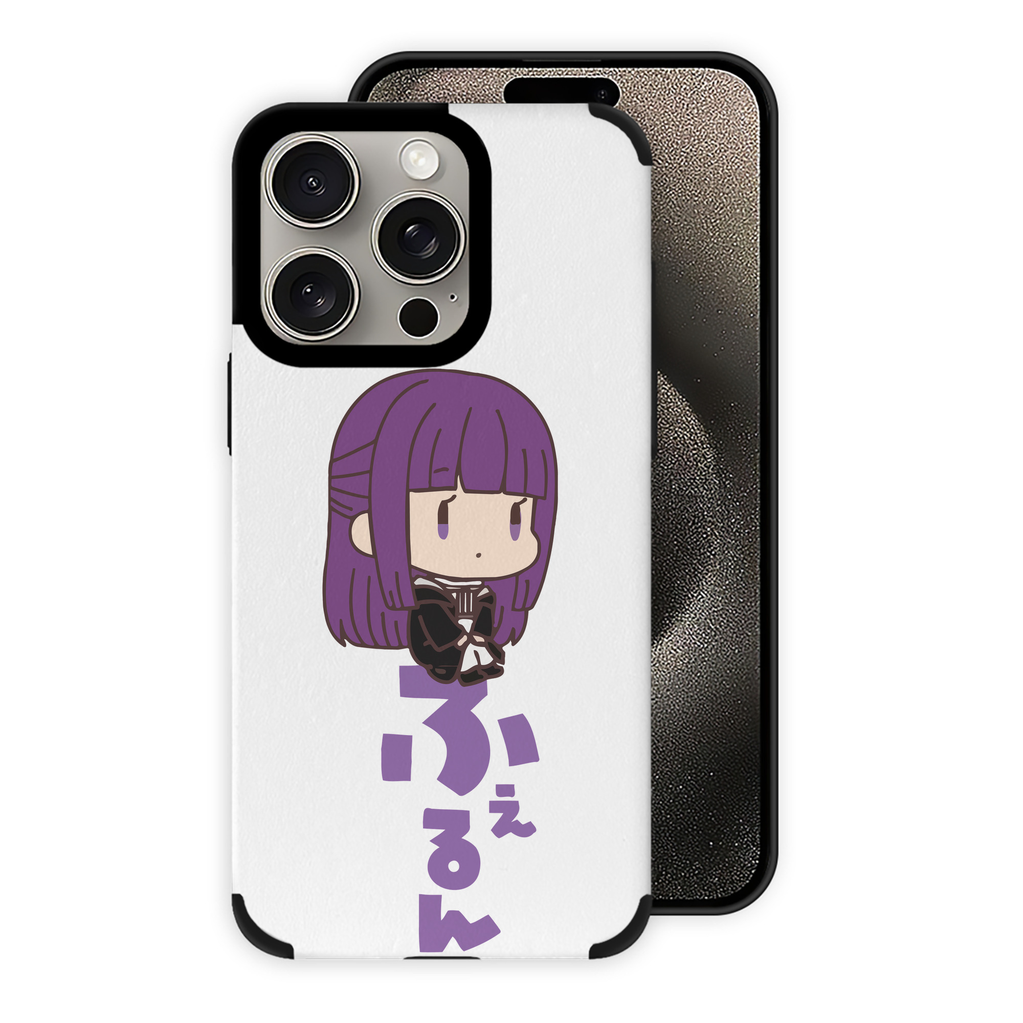 （画像用） 葬送のフリーレン Frieren 【iPhone15ProMax対応】 PUレザー スマホケース 耐衝撃＆黄変防止