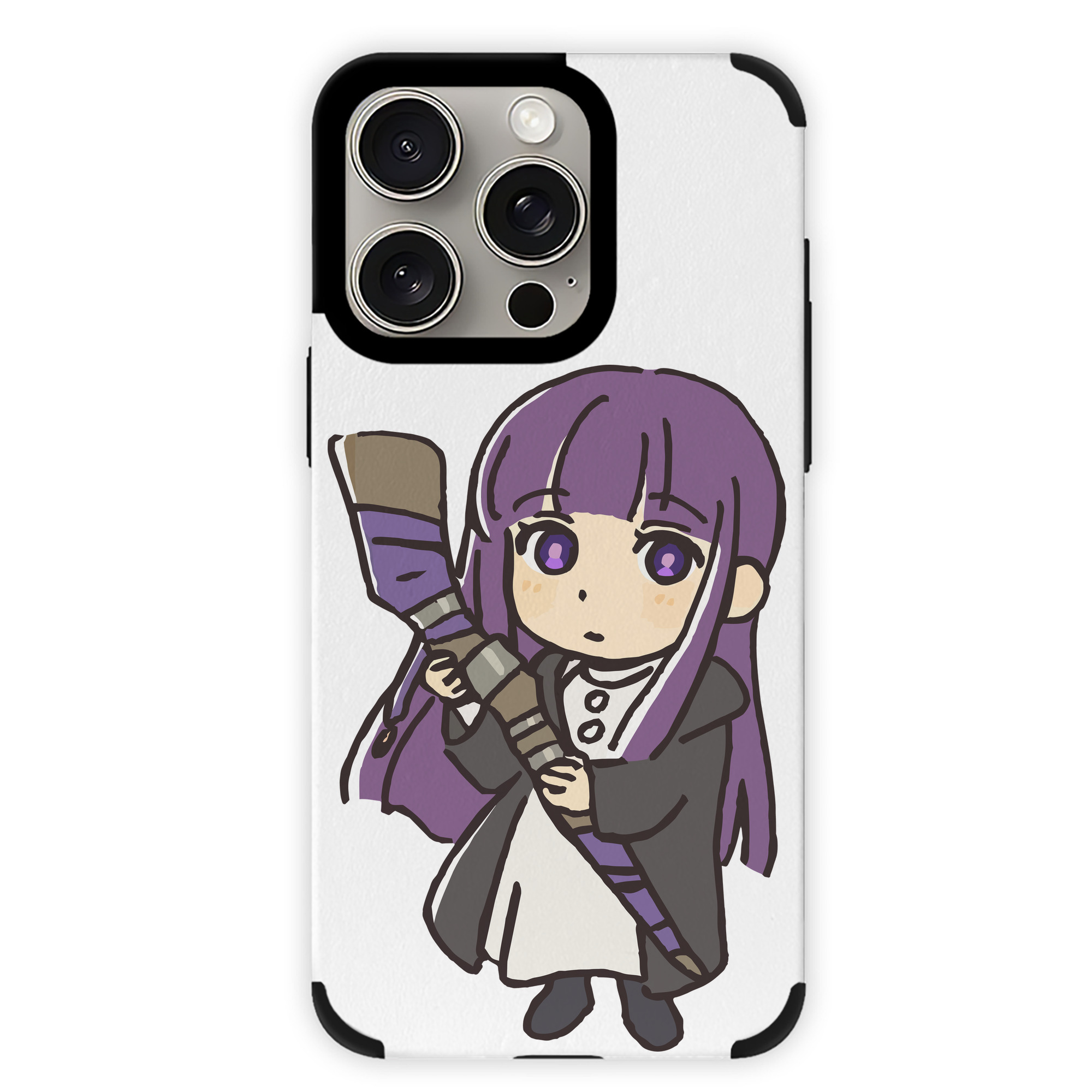 （画像用） 葬送のフリーレン Frieren 【iPhone15ProMax対応】 PUレザー スマホケース 耐衝撃＆黄変防止