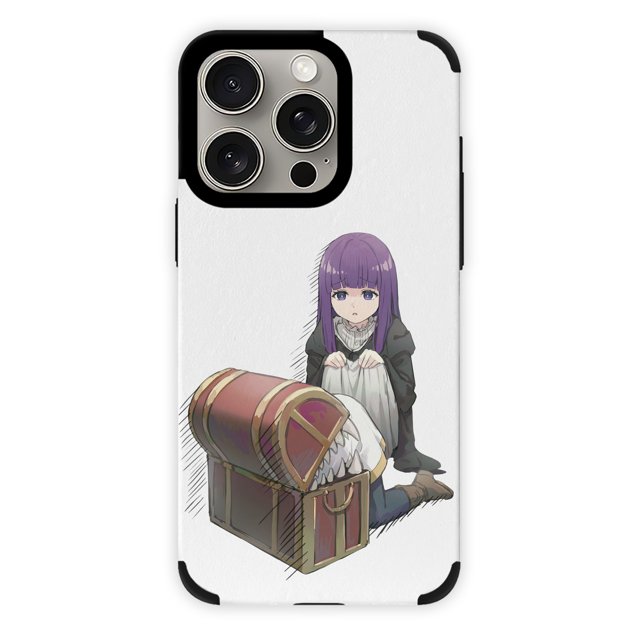 （画像用） 葬送のフリーレン Frieren 【iPhone15ProMax対応】 PUレザー スマホケース 耐衝撃＆黄変防止