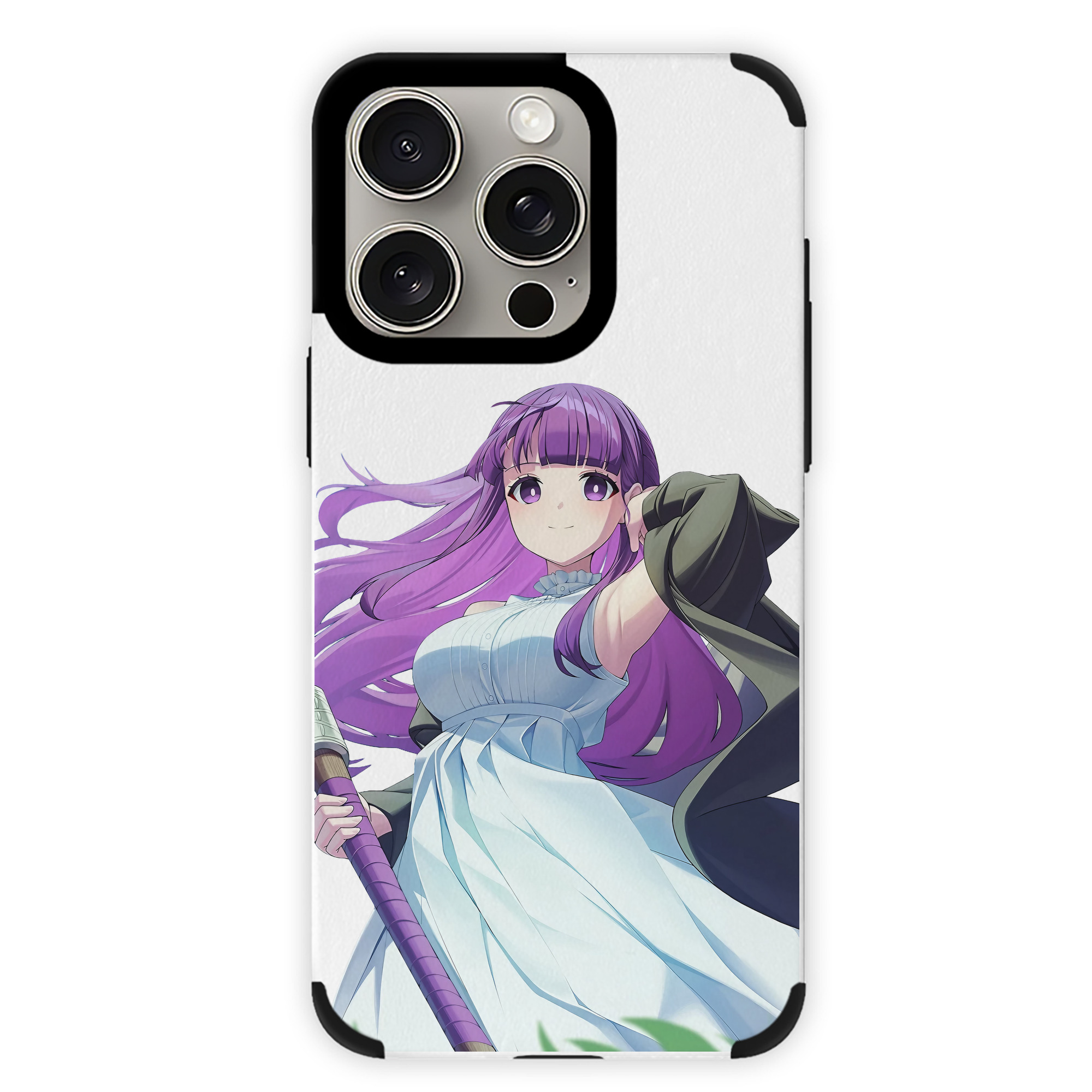 （画像用） 葬送のフリーレン Frieren 【iPhone15ProMax対応】 PUレザー スマホケース 耐衝撃＆黄変防止