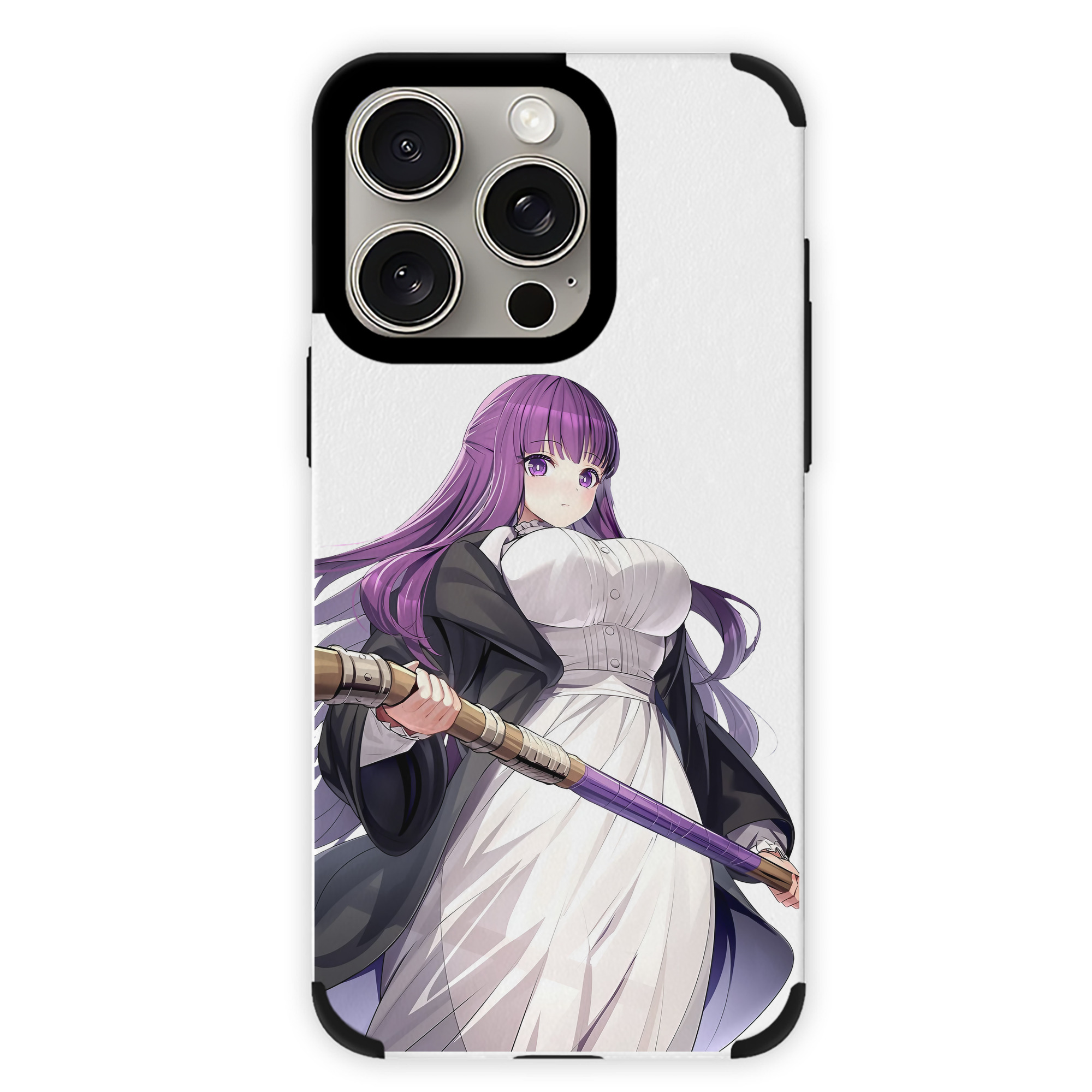 （画像用） 葬送のフリーレン Frieren 【iPhone15ProMax対応】 PUレザー スマホケース 耐衝撃＆黄変防止