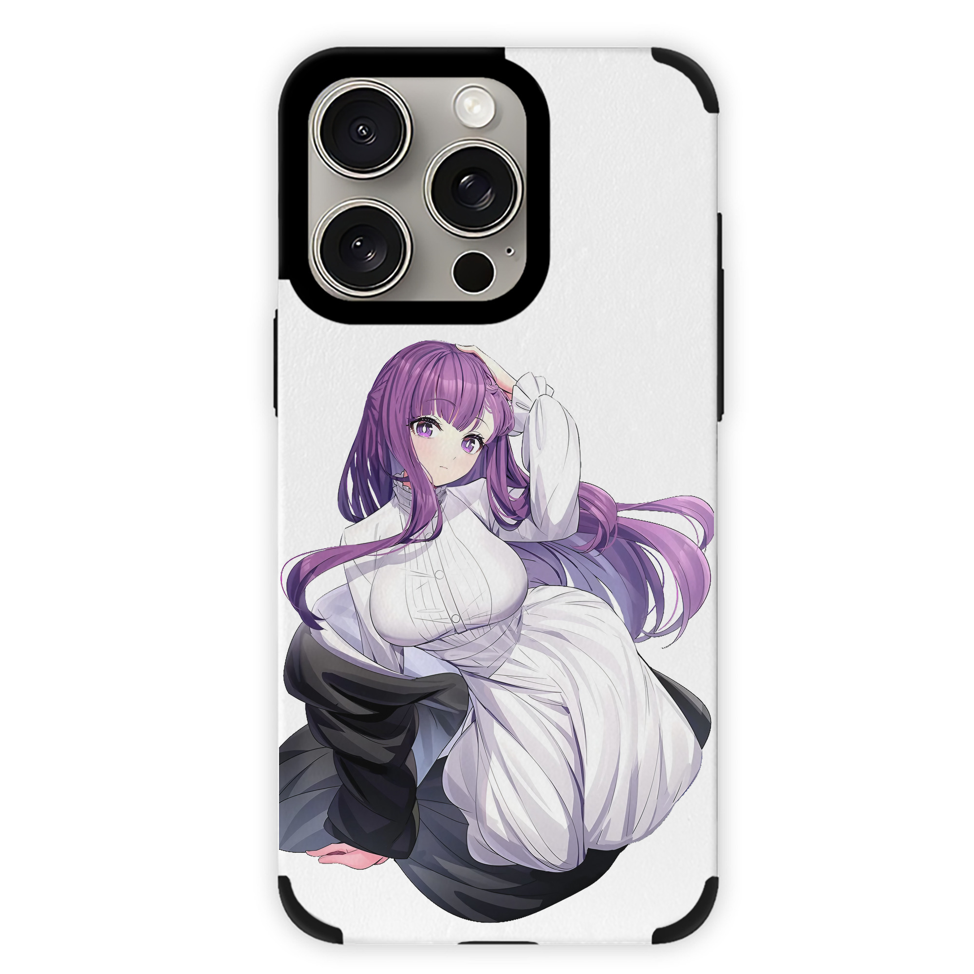 （画像用） 葬送のフリーレン Frieren 【iPhone15ProMax対応】 PUレザー スマホケース 耐衝撃＆黄変防止