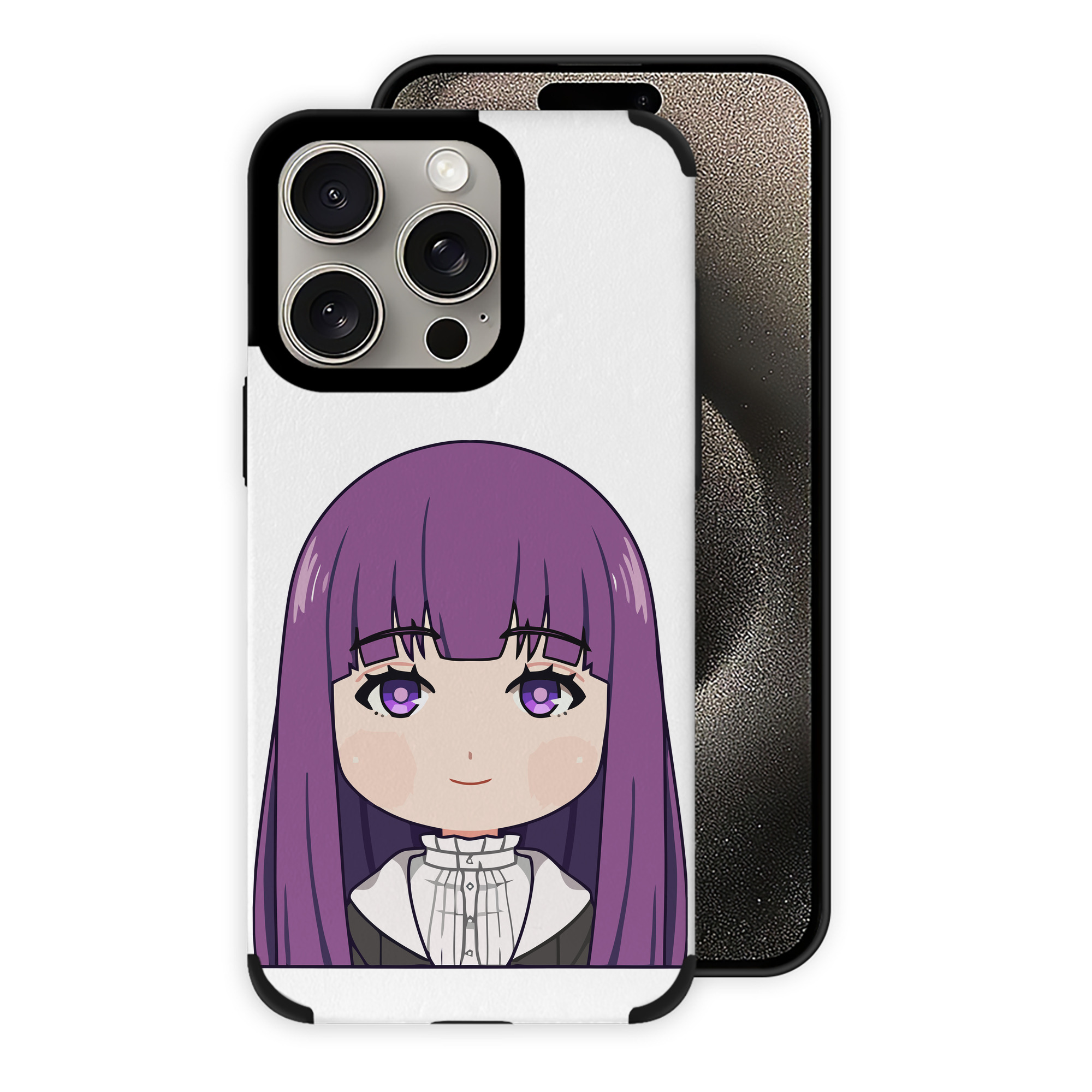 （画像用） 葬送のフリーレン Frieren 【iPhone15ProMax対応】 PUレザー スマホケース 耐衝撃＆黄変防止