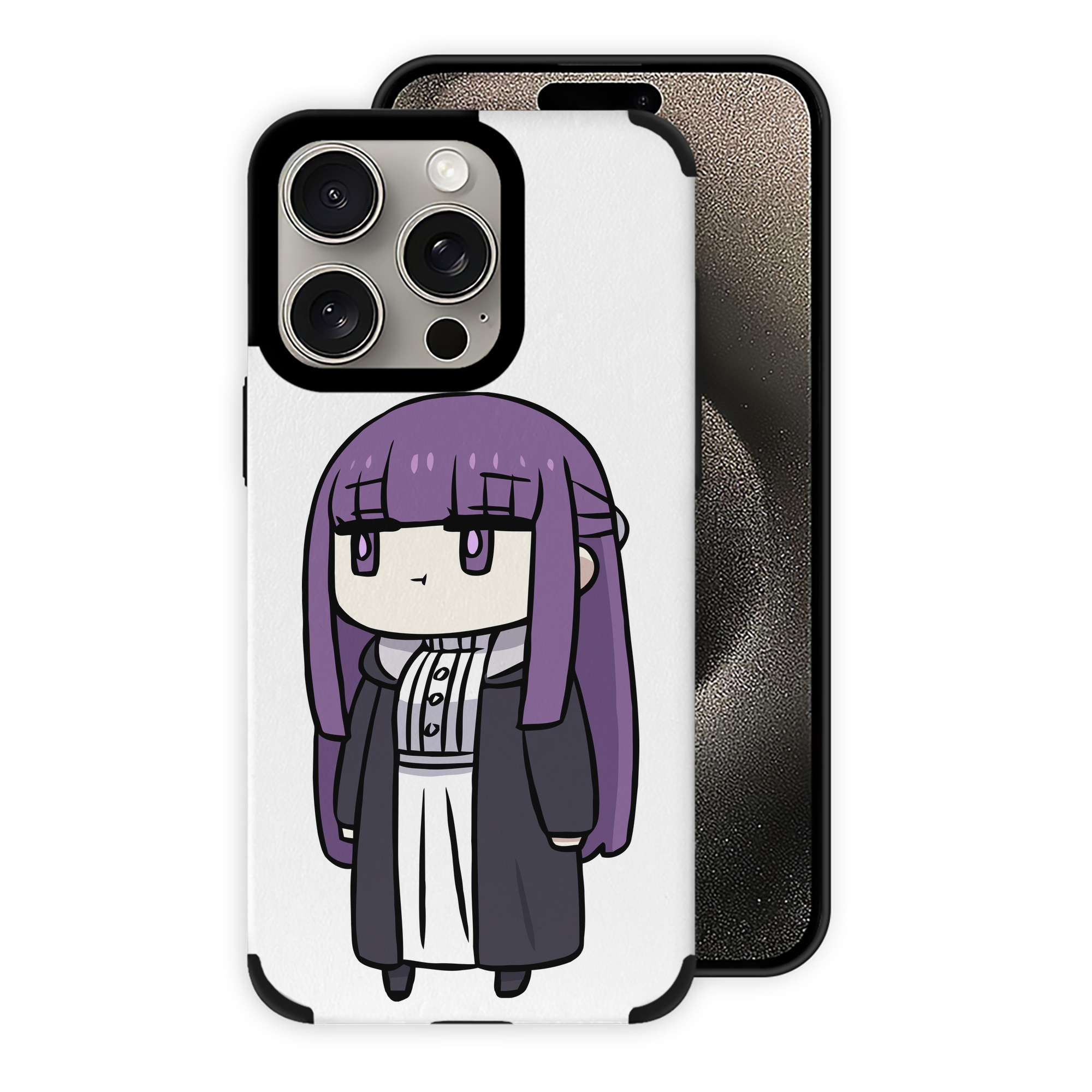 （画像用） 葬送のフリーレン Frieren 【iPhone15ProMax対応】 PUレザー スマホケース 耐衝撃＆黄変防止