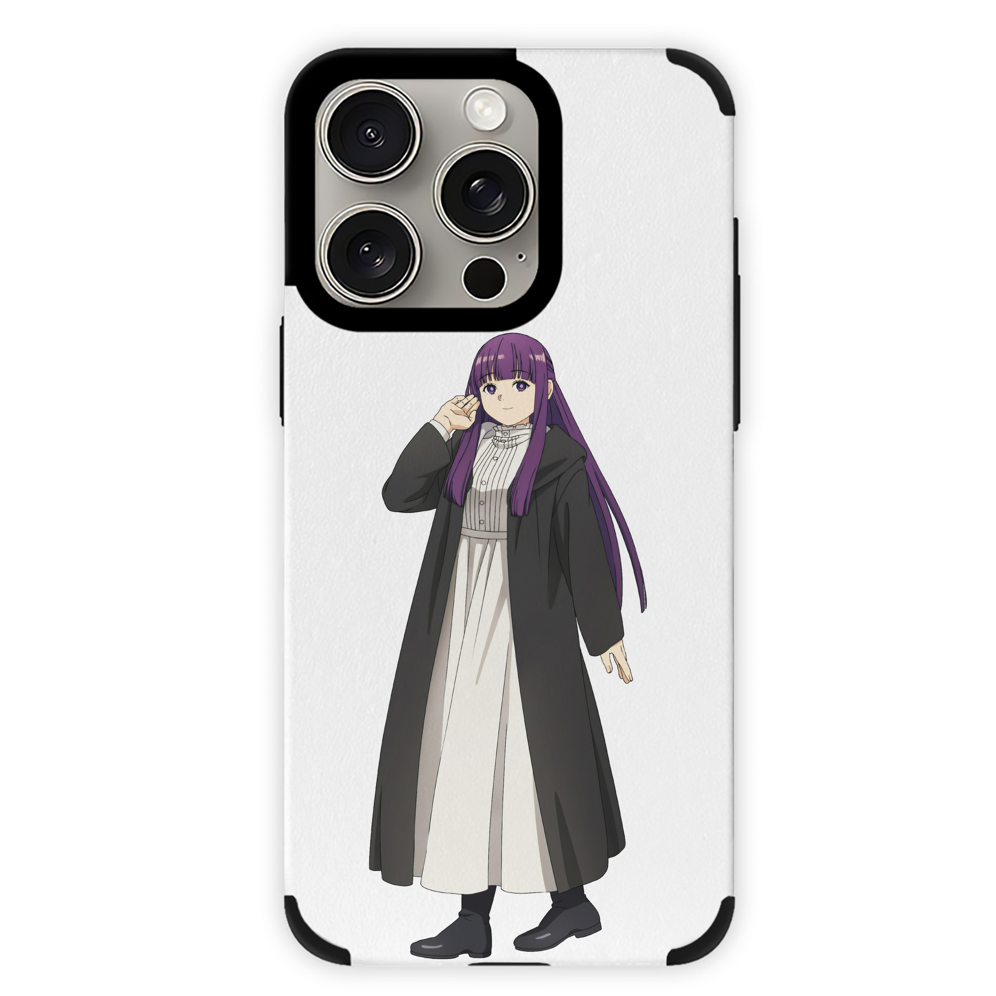 （画像用） 葬送のフリーレン Frieren 【iPhone15ProMax対応】 PUレザー スマホケース 耐衝撃＆黄変防止