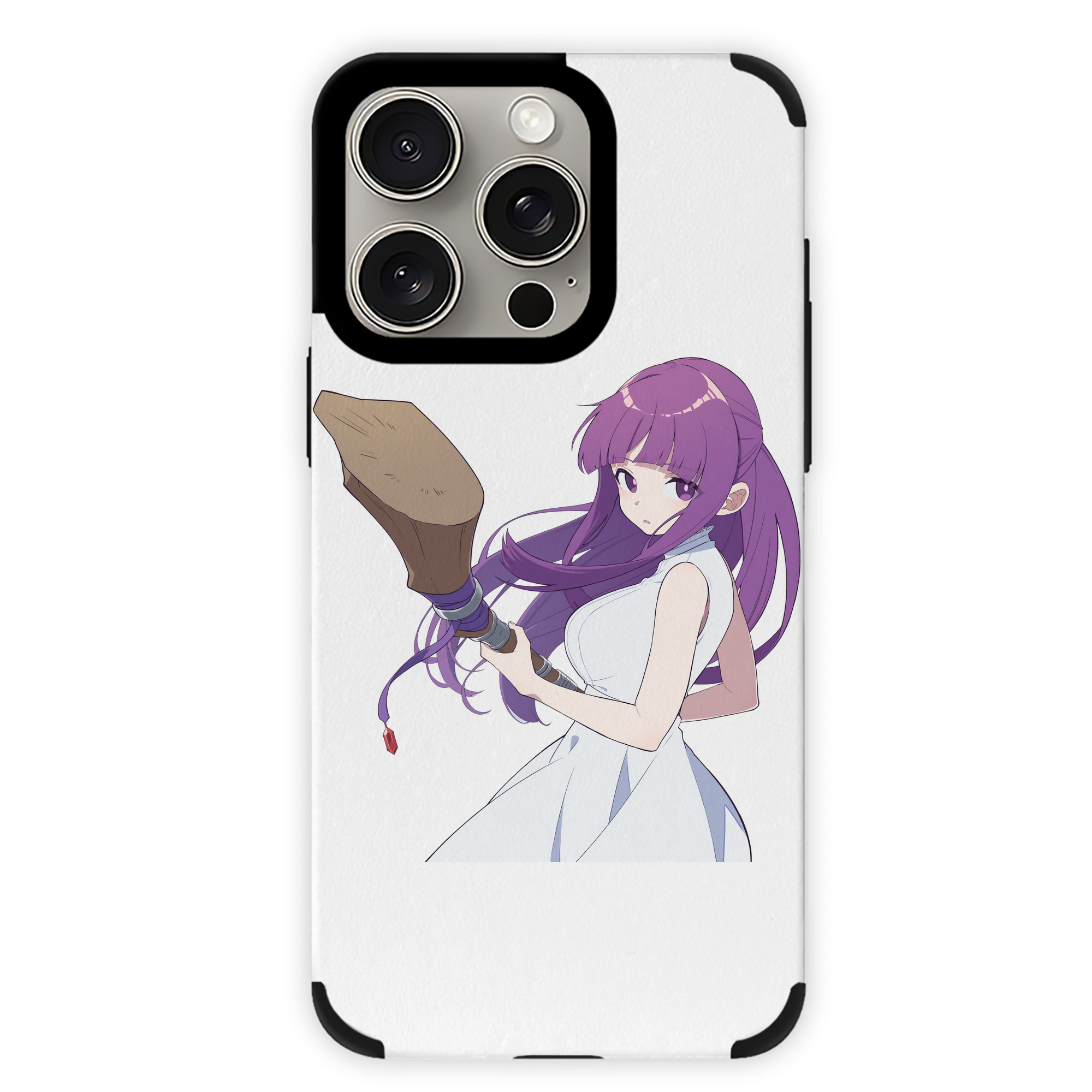 （画像用） 葬送のフリーレン Frieren 【iPhone15ProMax対応】 PUレザー スマホケース 耐衝撃＆黄変防止