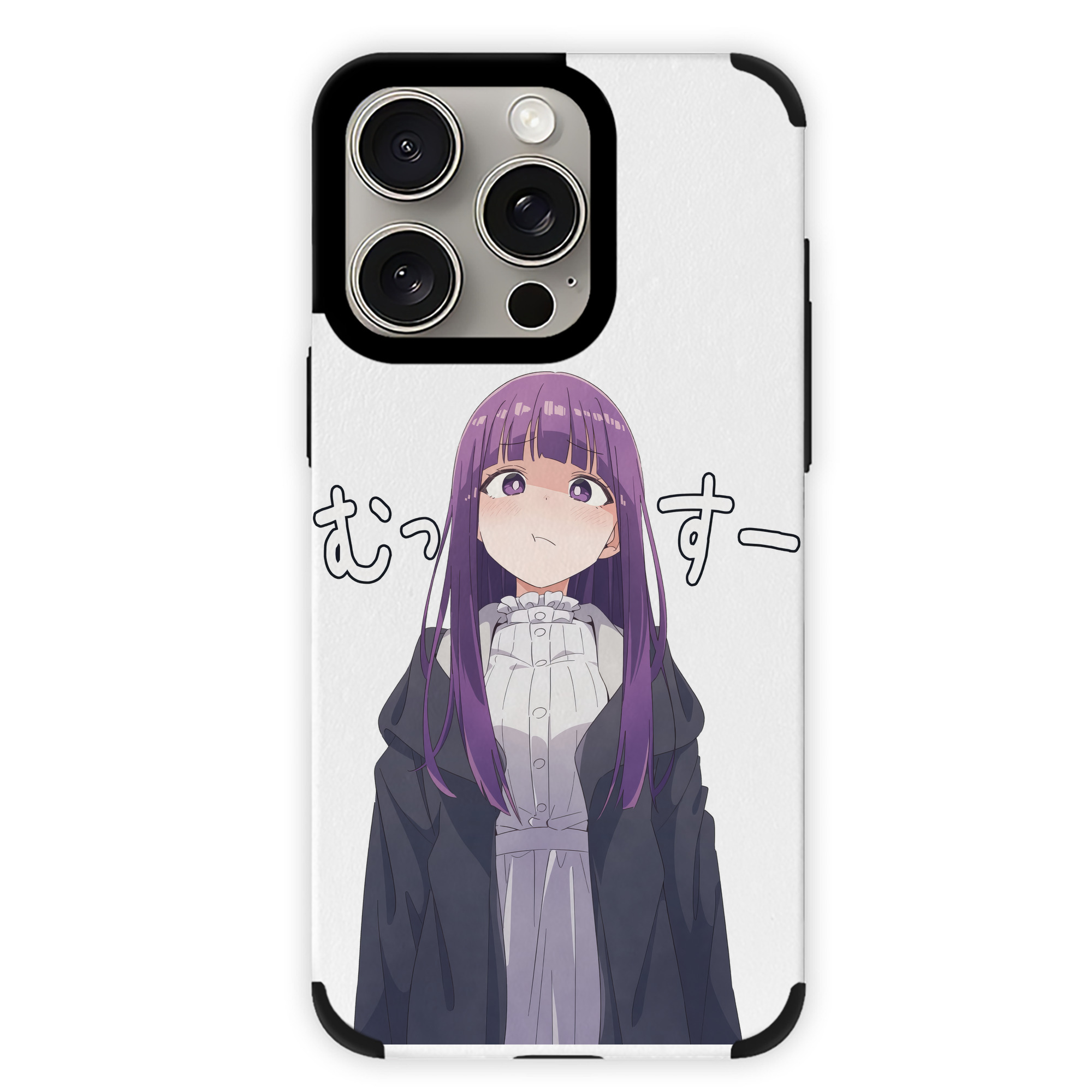（画像用） 葬送のフリーレン Frieren 【iPhone15ProMax対応】 PUレザー スマホケース 耐衝撃＆黄変防止
