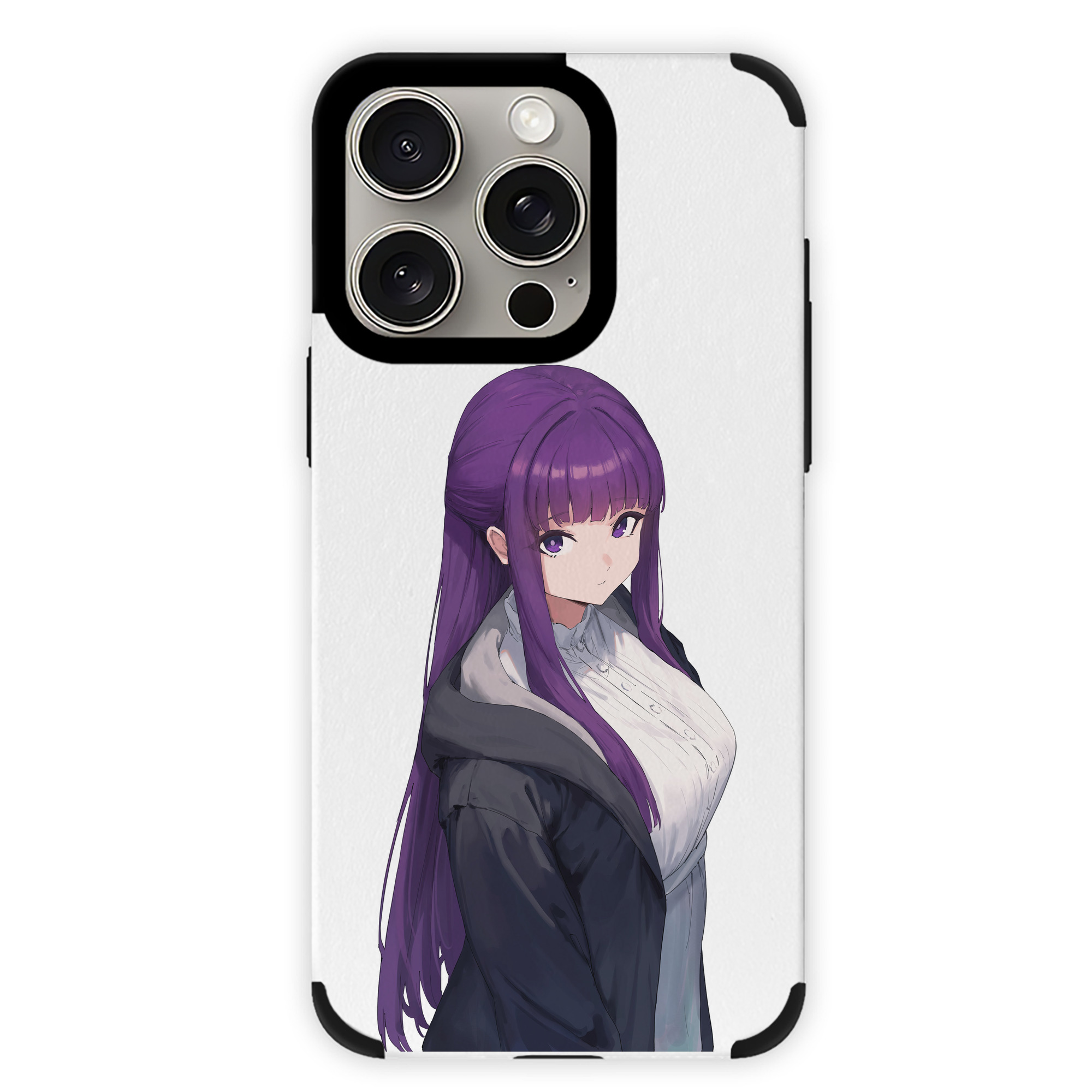 （画像用） 葬送のフリーレン Frieren 【iPhone15ProMax対応】 PUレザー スマホケース 耐衝撃＆黄変防止