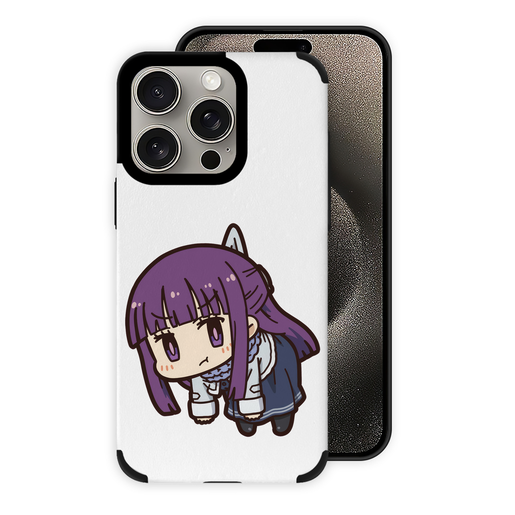 （画像用） 葬送のフリーレン Frieren 【iPhone15ProMax対応】 PUレザー スマホケース 耐衝撃＆黄変防止