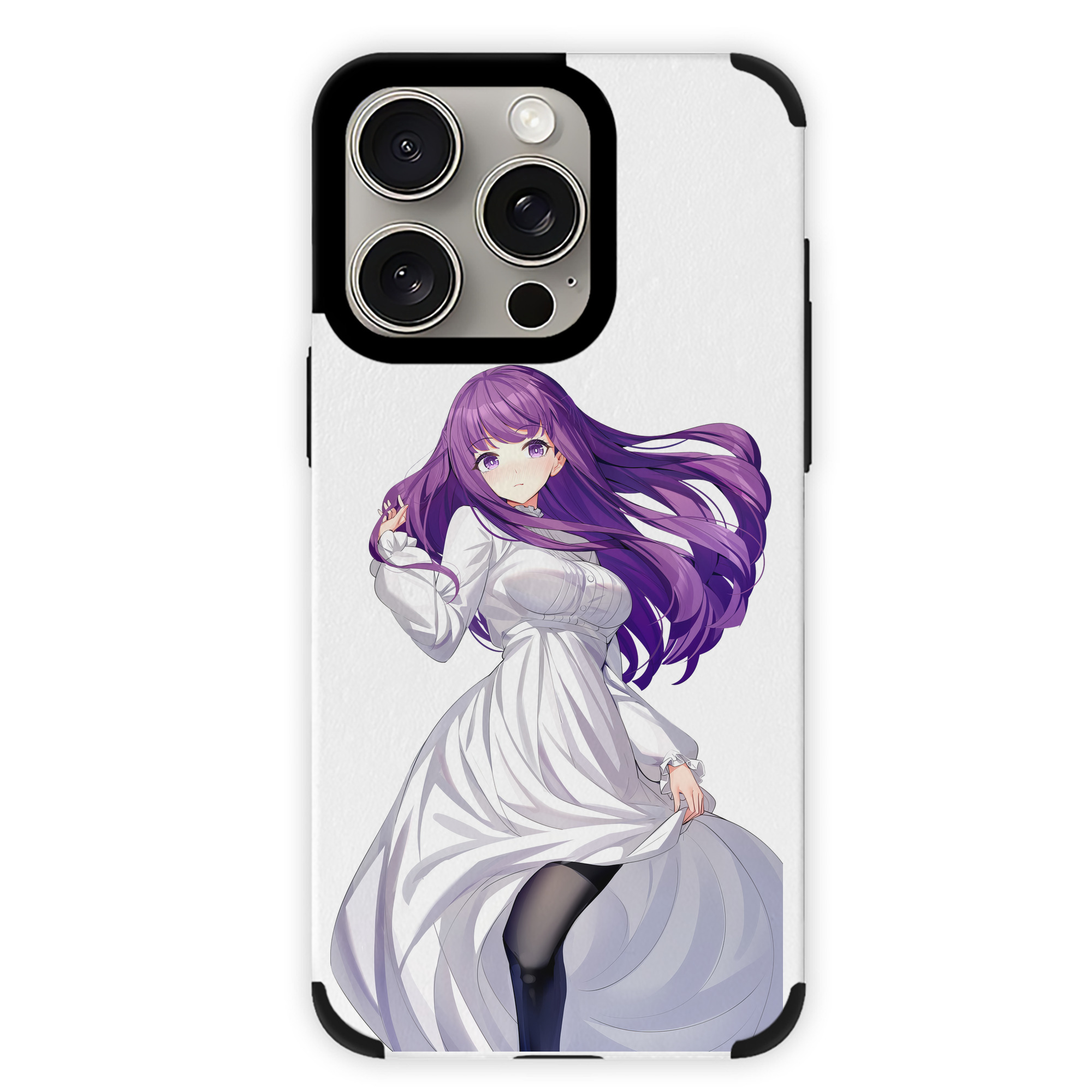 （画像用） 葬送のフリーレン Frieren 【iPhone15ProMax対応】 PUレザー スマホケース 耐衝撃＆黄変防止