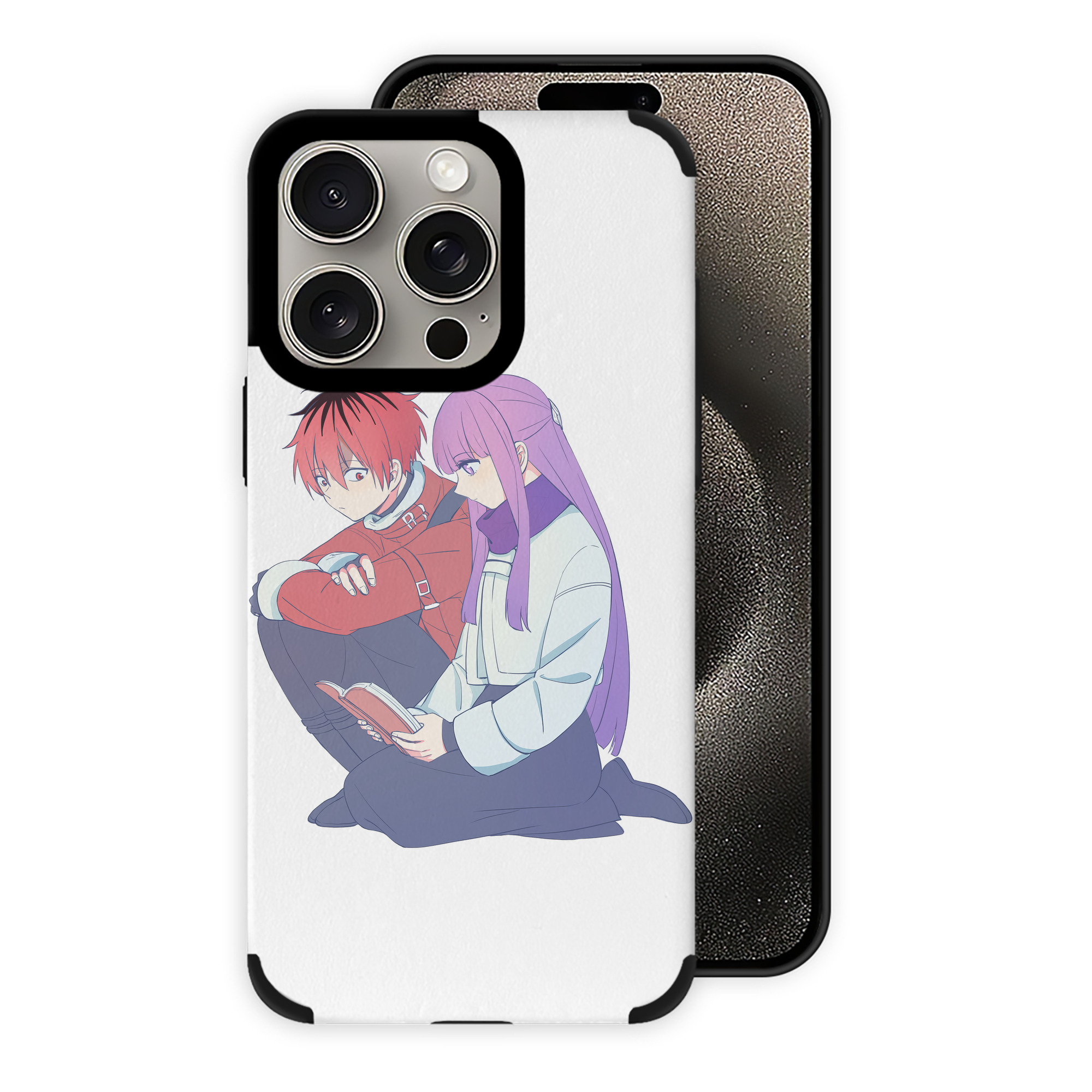 （画像用） 葬送のフリーレン Frieren 【iPhone15ProMax対応】 PUレザー スマホケース 耐衝撃＆黄変防止