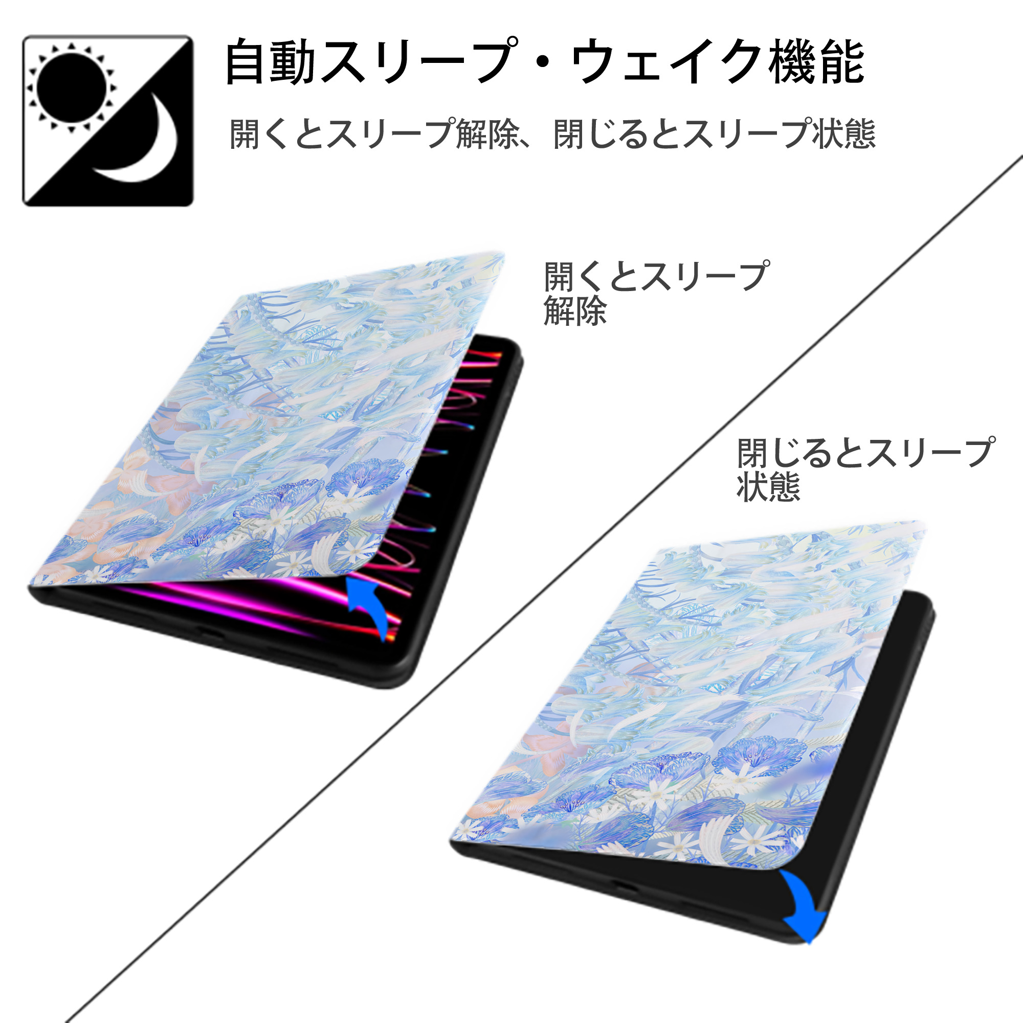 葬送のフリーレン Frieren IPadケース ペンホルダー付き ブックスタイルデザイン